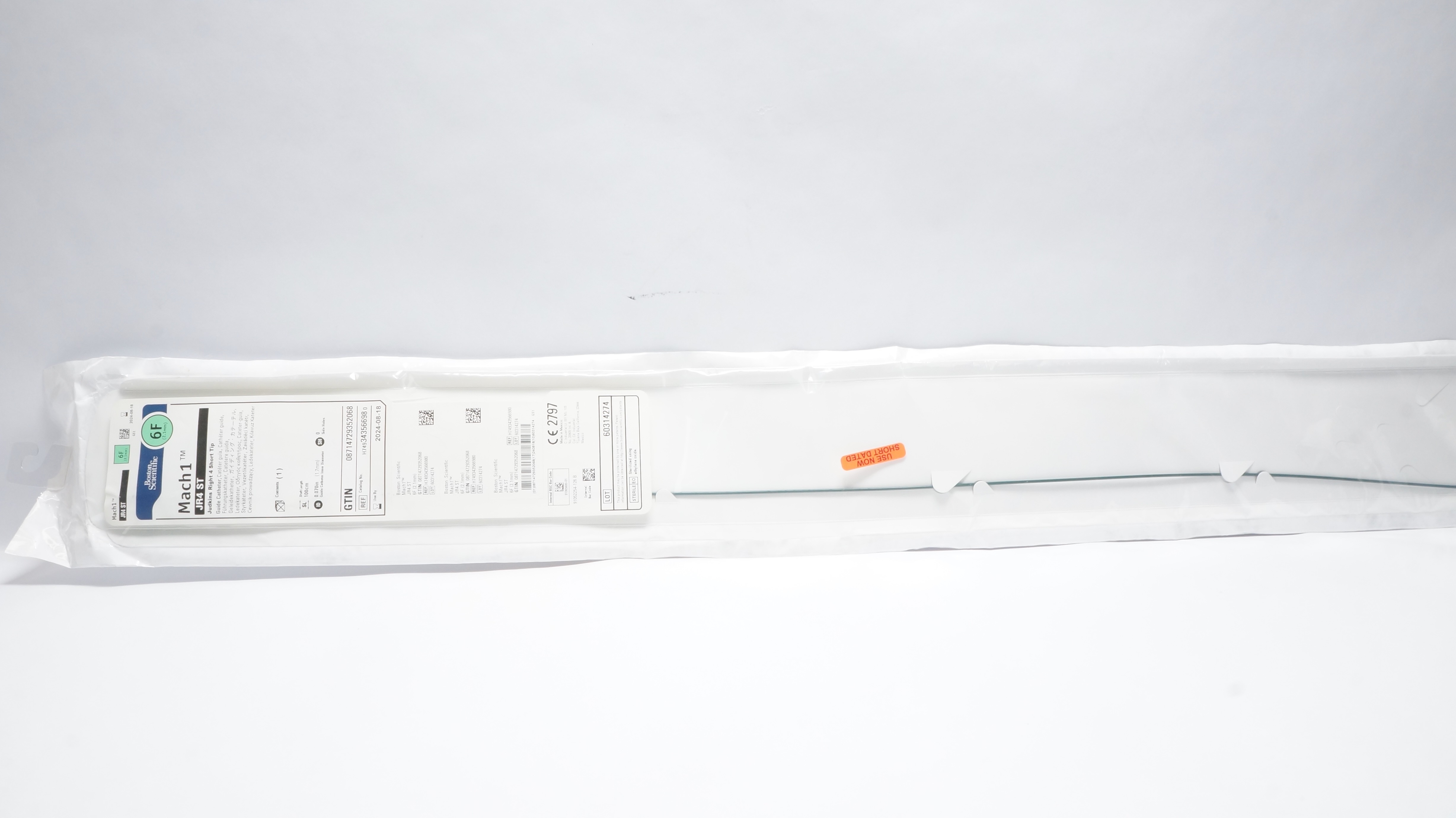 Boston Scientific 34356698 Mach 1, JR4 ST Guide Cath.  6F (x)