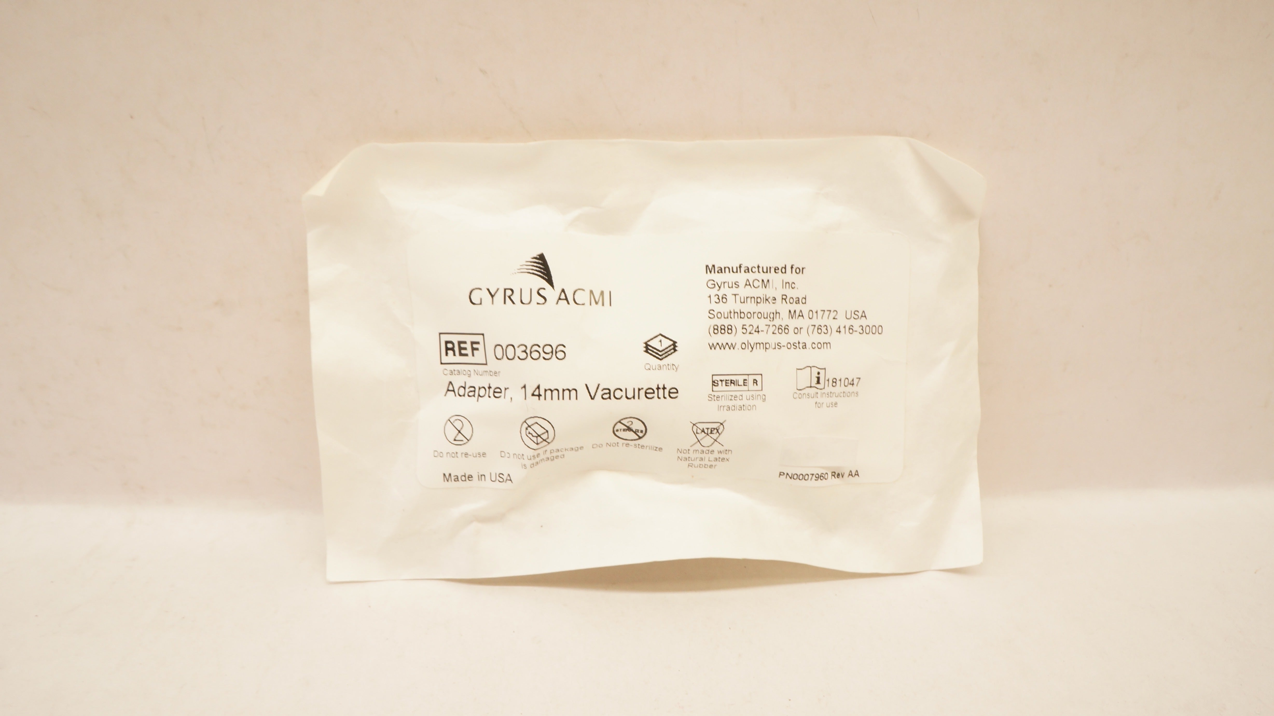 Gyrus ACMI 003696 Adapter 14mm Vacurette (x)