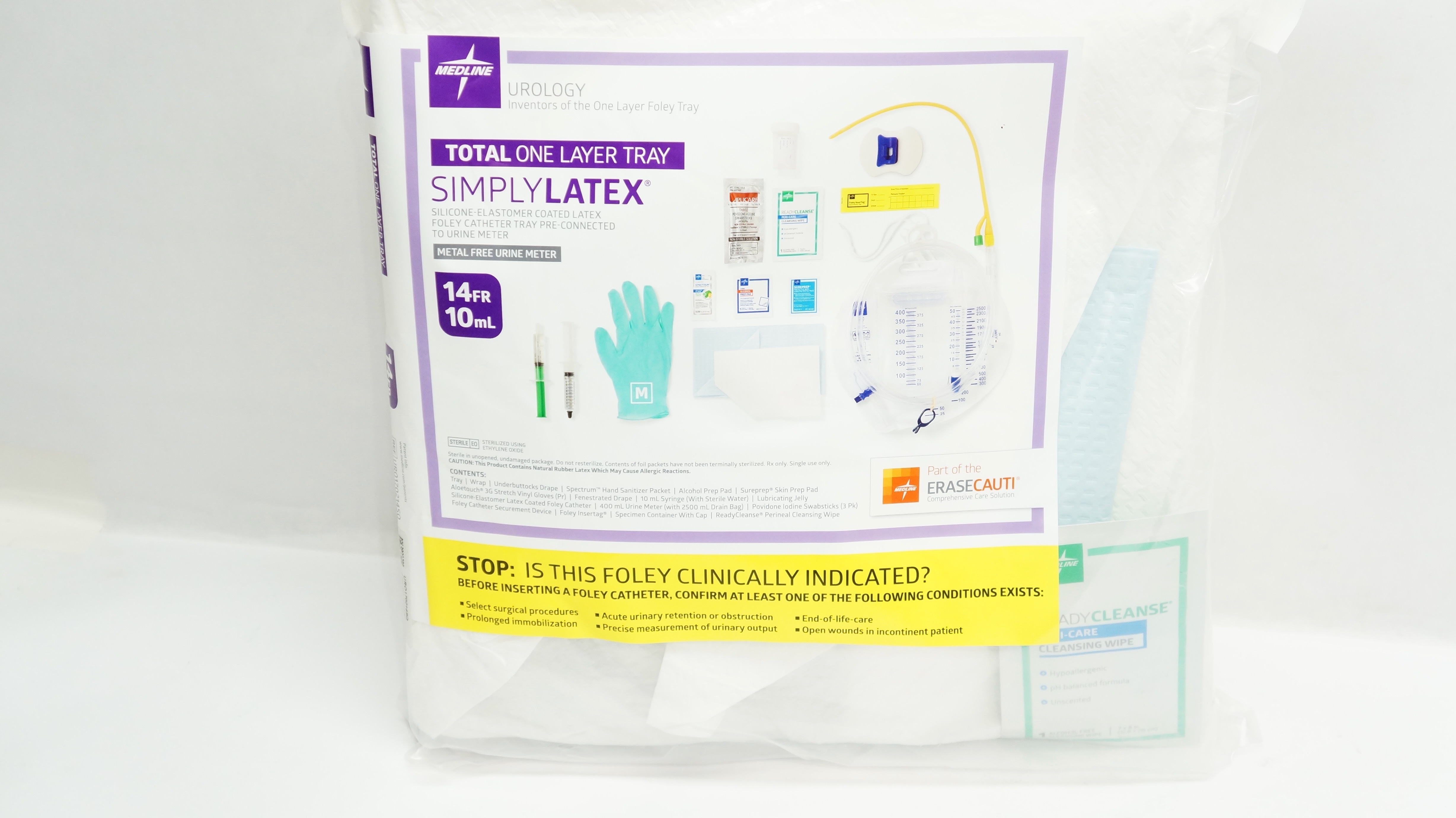 Medline URO170214SQ SimlyLatex Foley Cath. Tray 14Fr x 10mL (x)