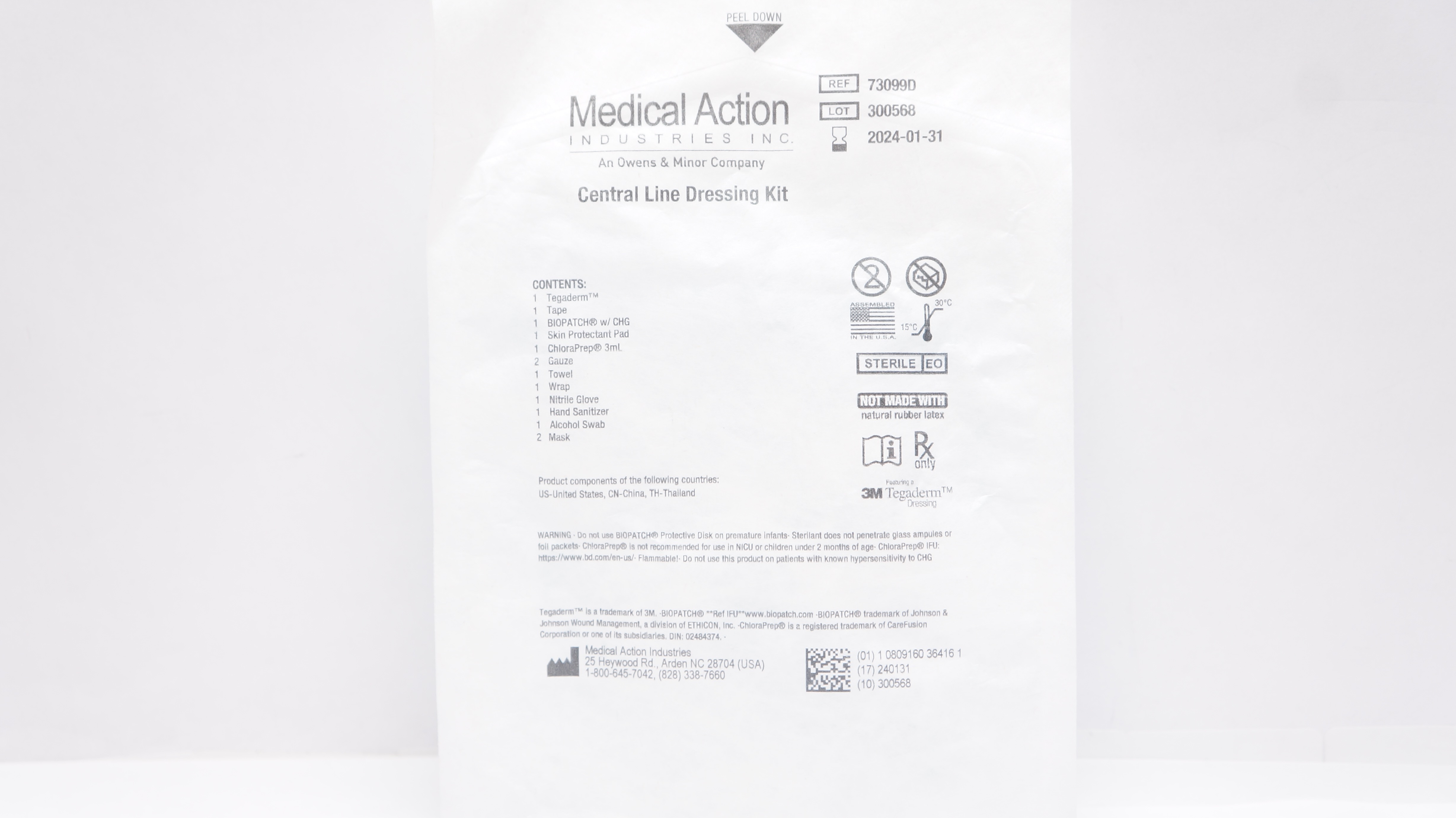 Medical Action 73099D Central Line Dressing Kit (x)