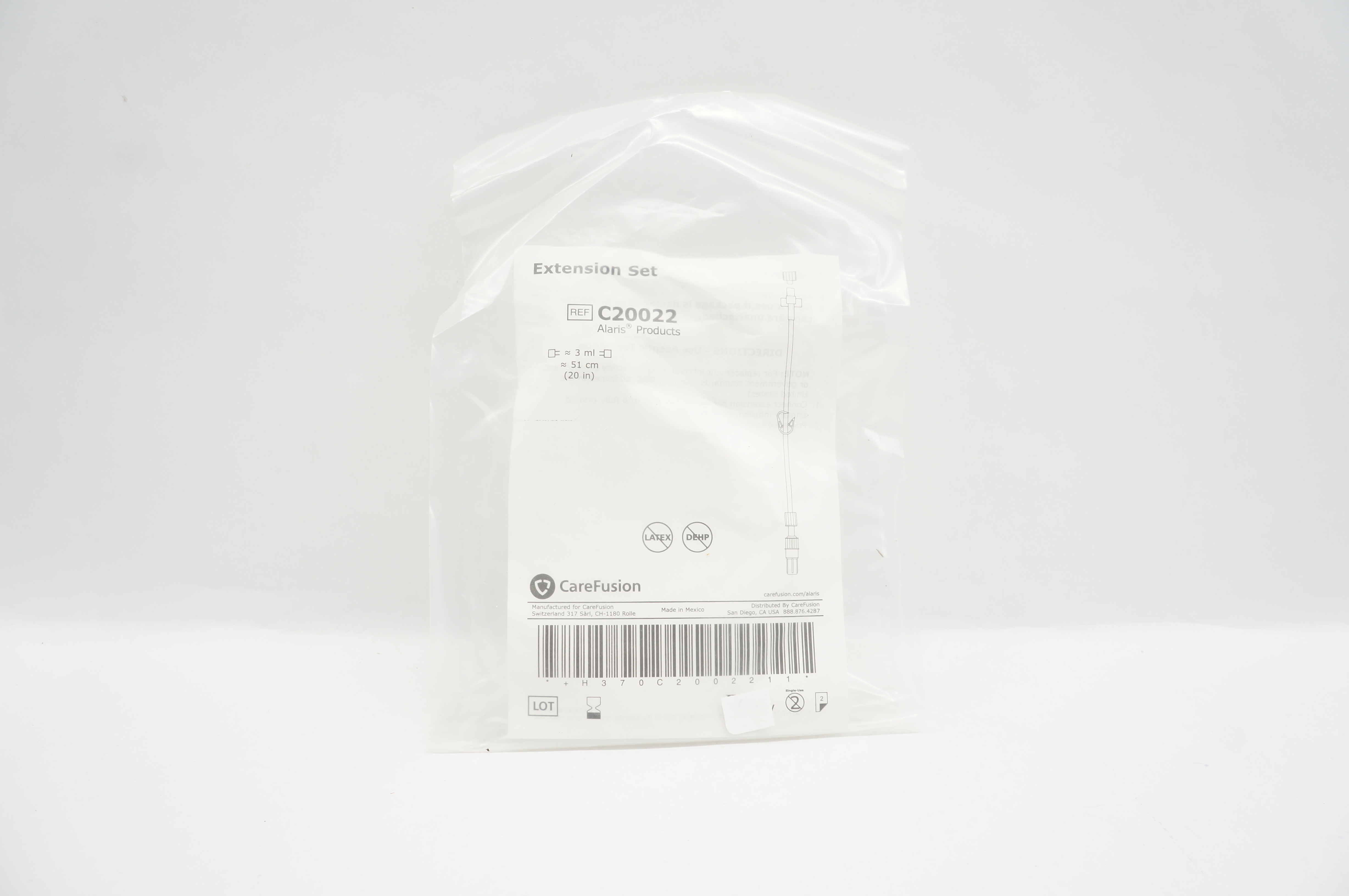 CareFusion 10053857 SmartSite Gravity Set 15 17ml 102inch