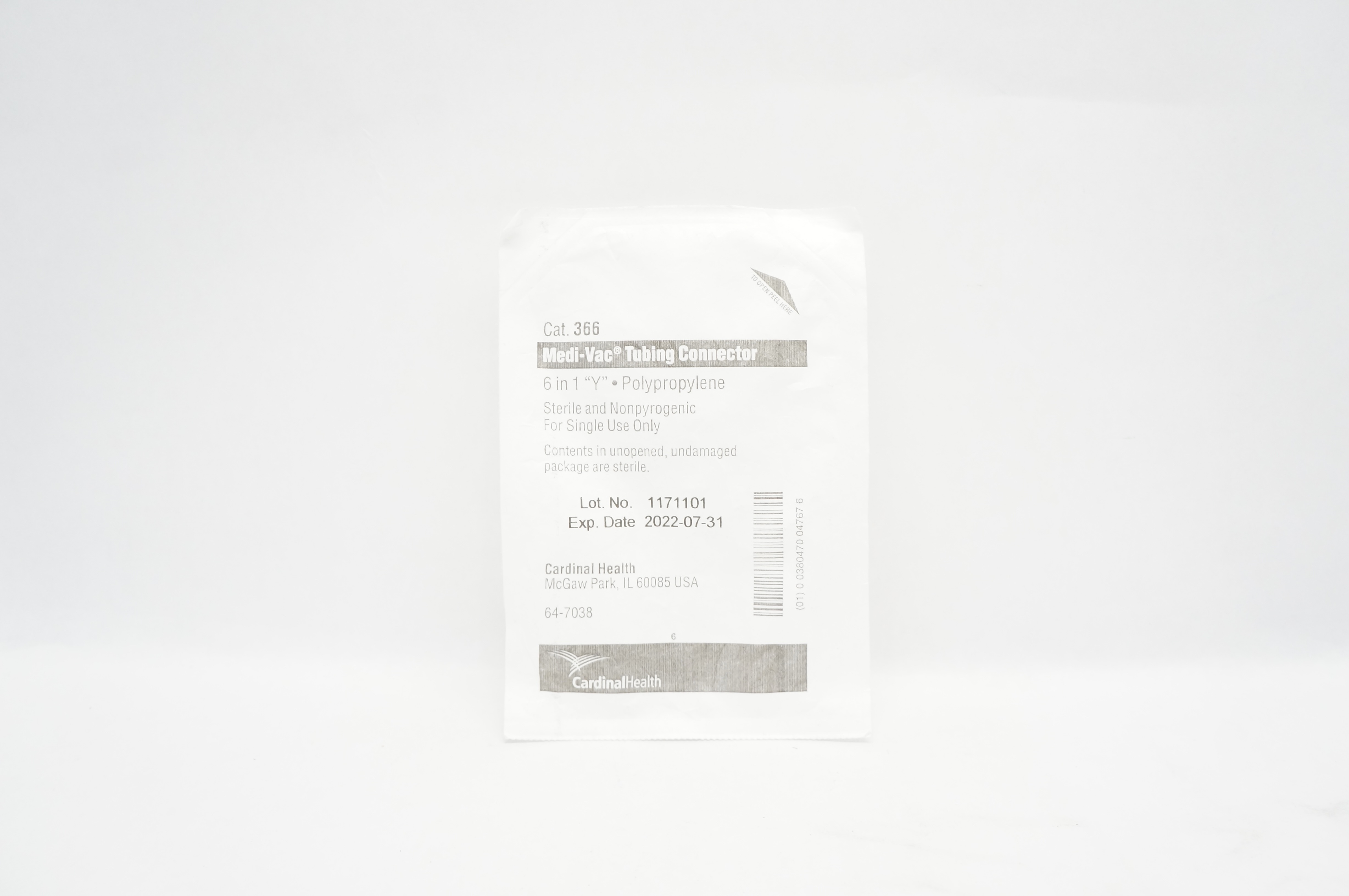 Cardinal Health 366 Medi-Vac Tubing Connector 6-in-1 
