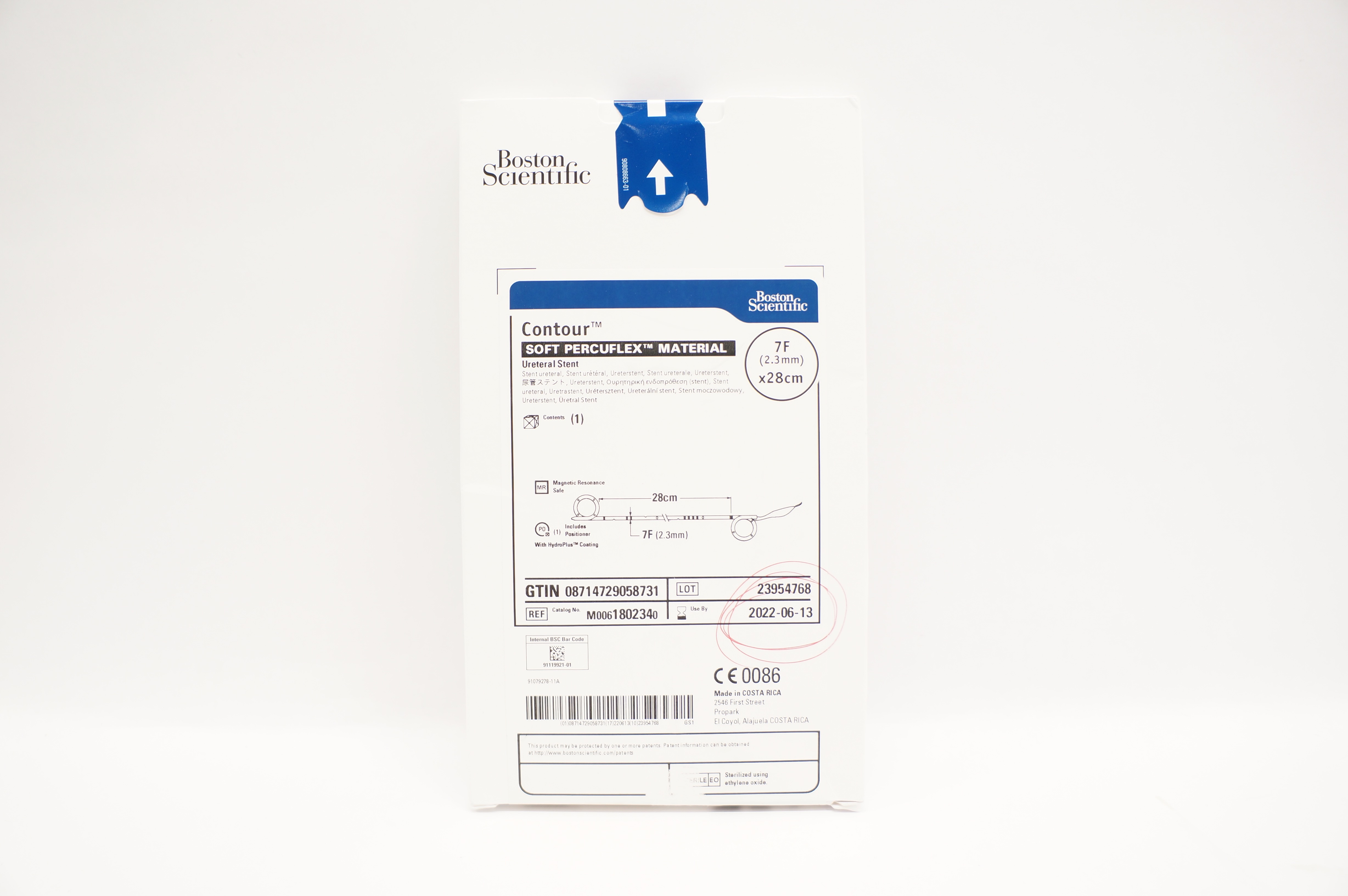 Boston Scientific M0061802340 Contour Soft Percuflex Ureteral Stnt 7F x 28cm (x)