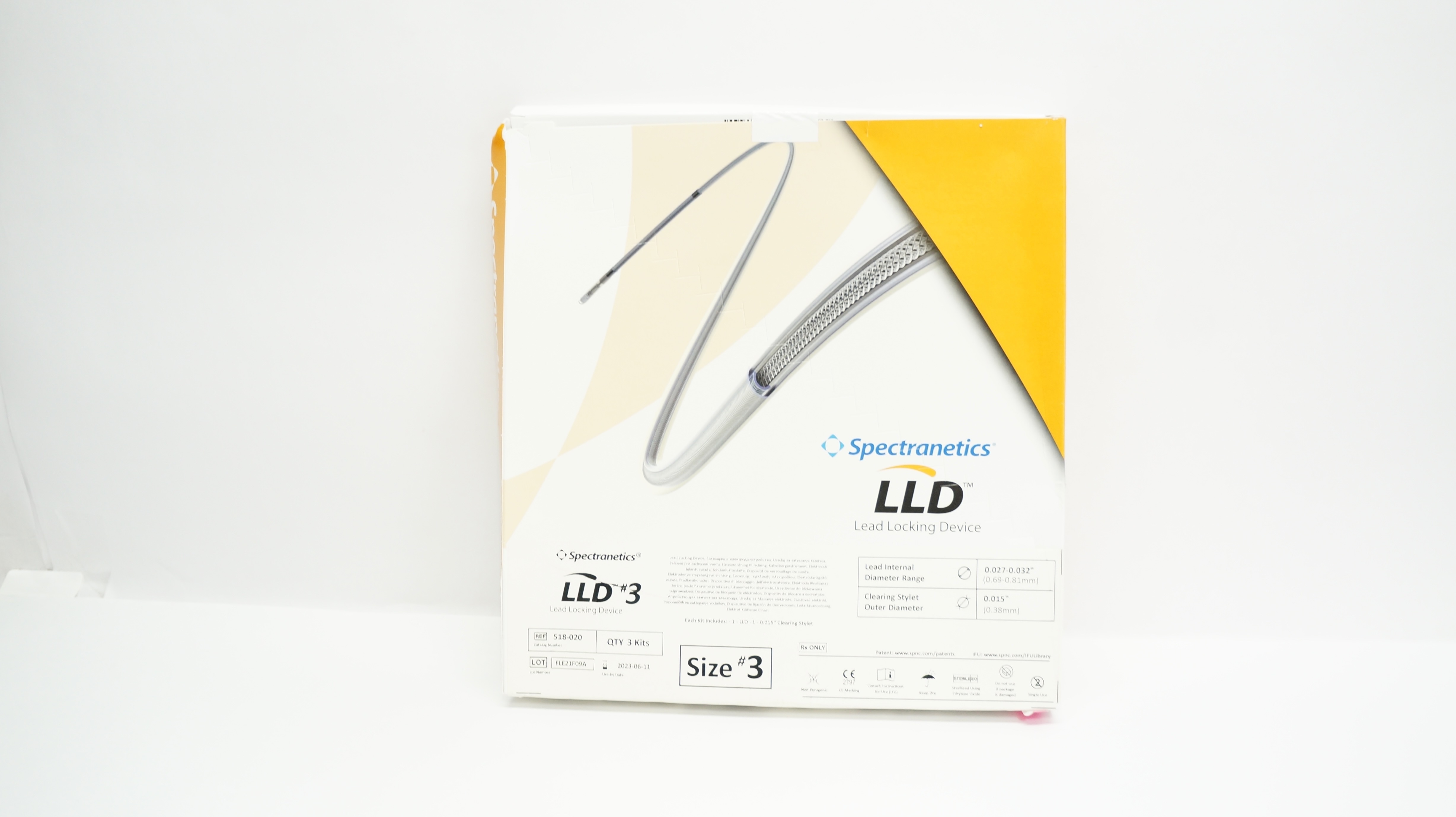Spectranetics 518-020 Lead Locking Device, Size 3 0.027-0.032inch (x) - Box of 3