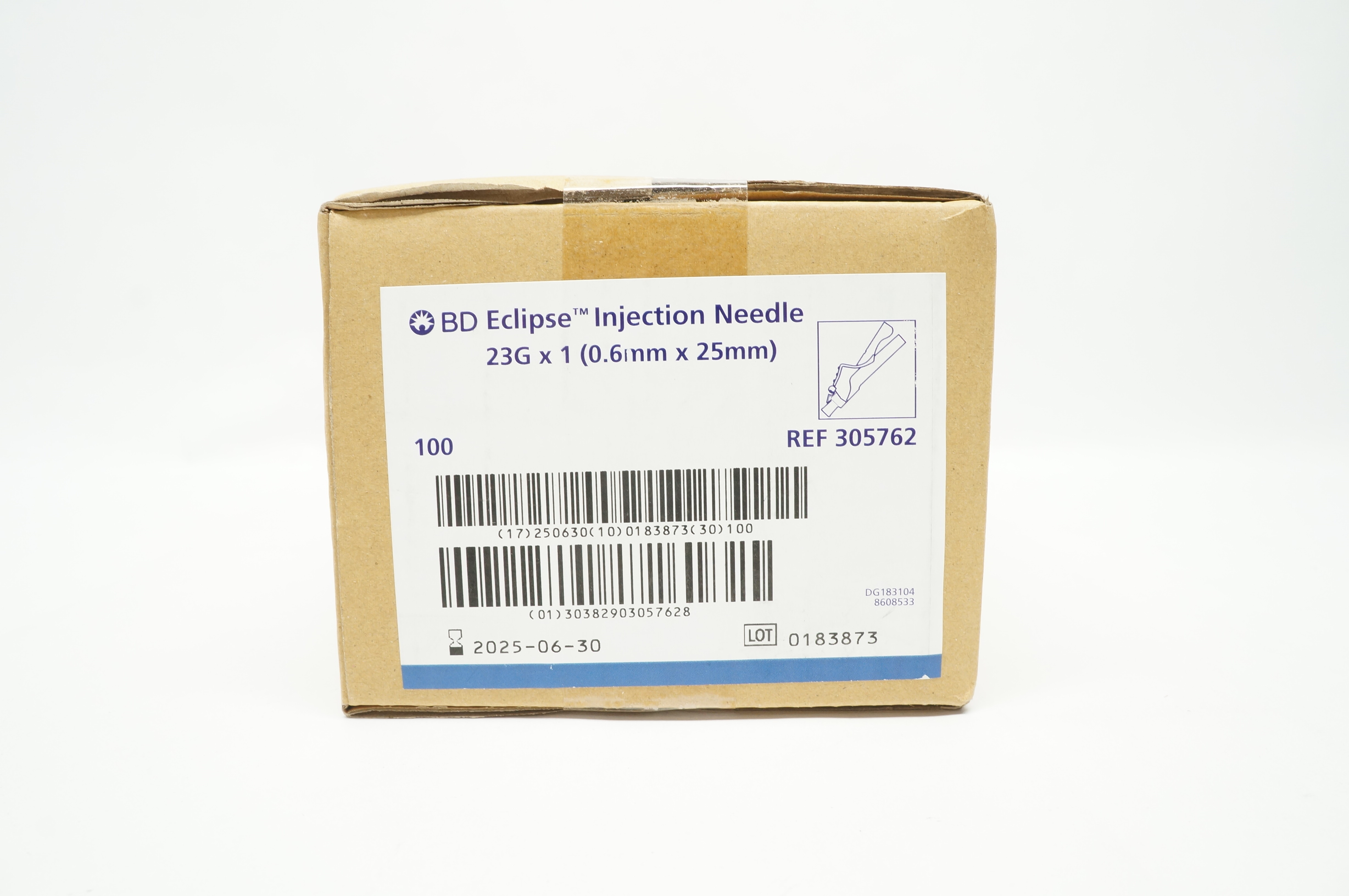 BD 305762 Eclipse Injection Ndle 23G x 1 - Box of 100