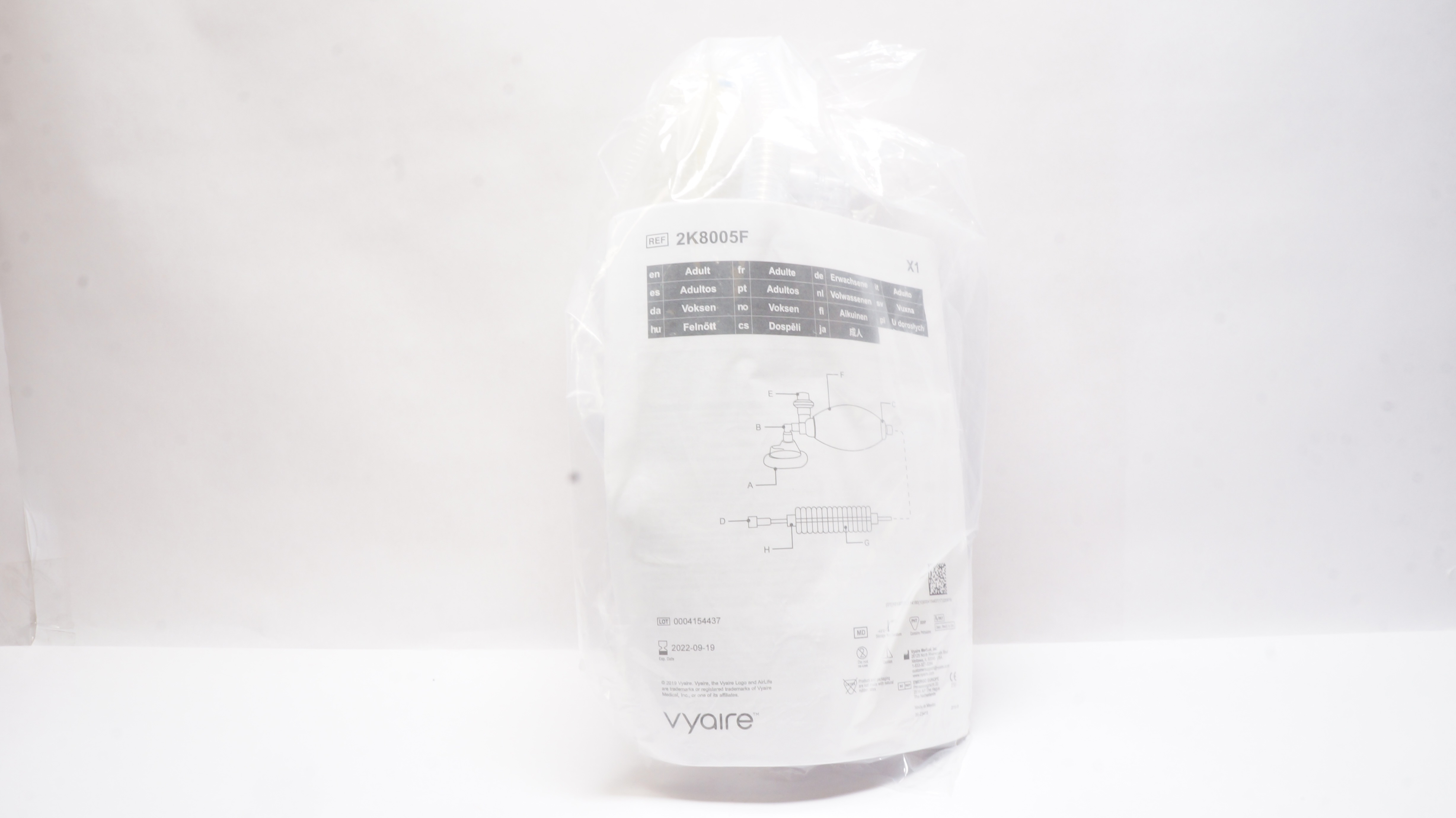Vyaire 2K8005F Adult Manual Resuscitator (x)