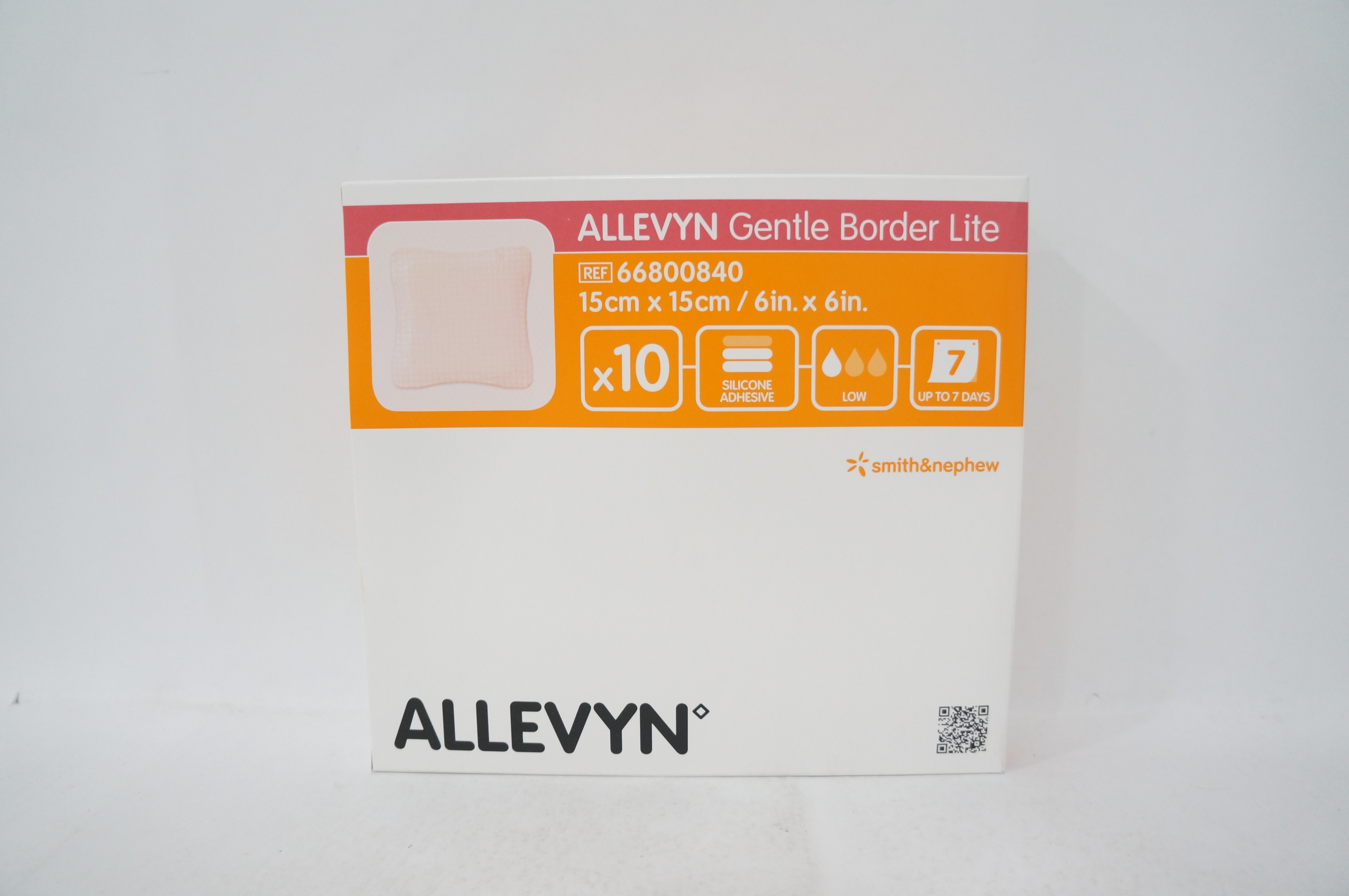 Smith&Nephew 66800840 Allevyn Gentle Border Lite 6 x 6inch - Box of 10