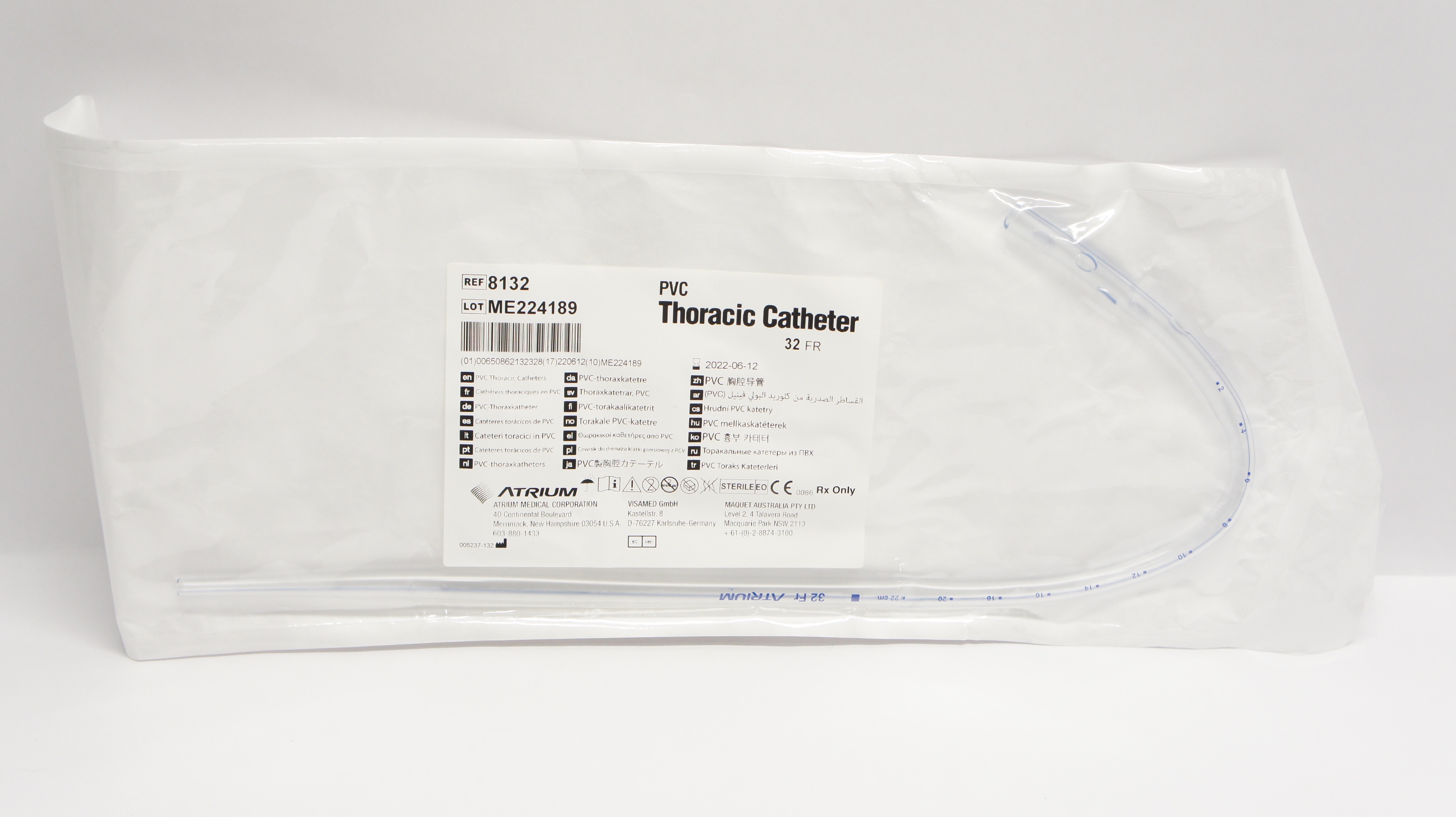 Atrium 8132 PVC Thoracic Cath. 32Fr (x)