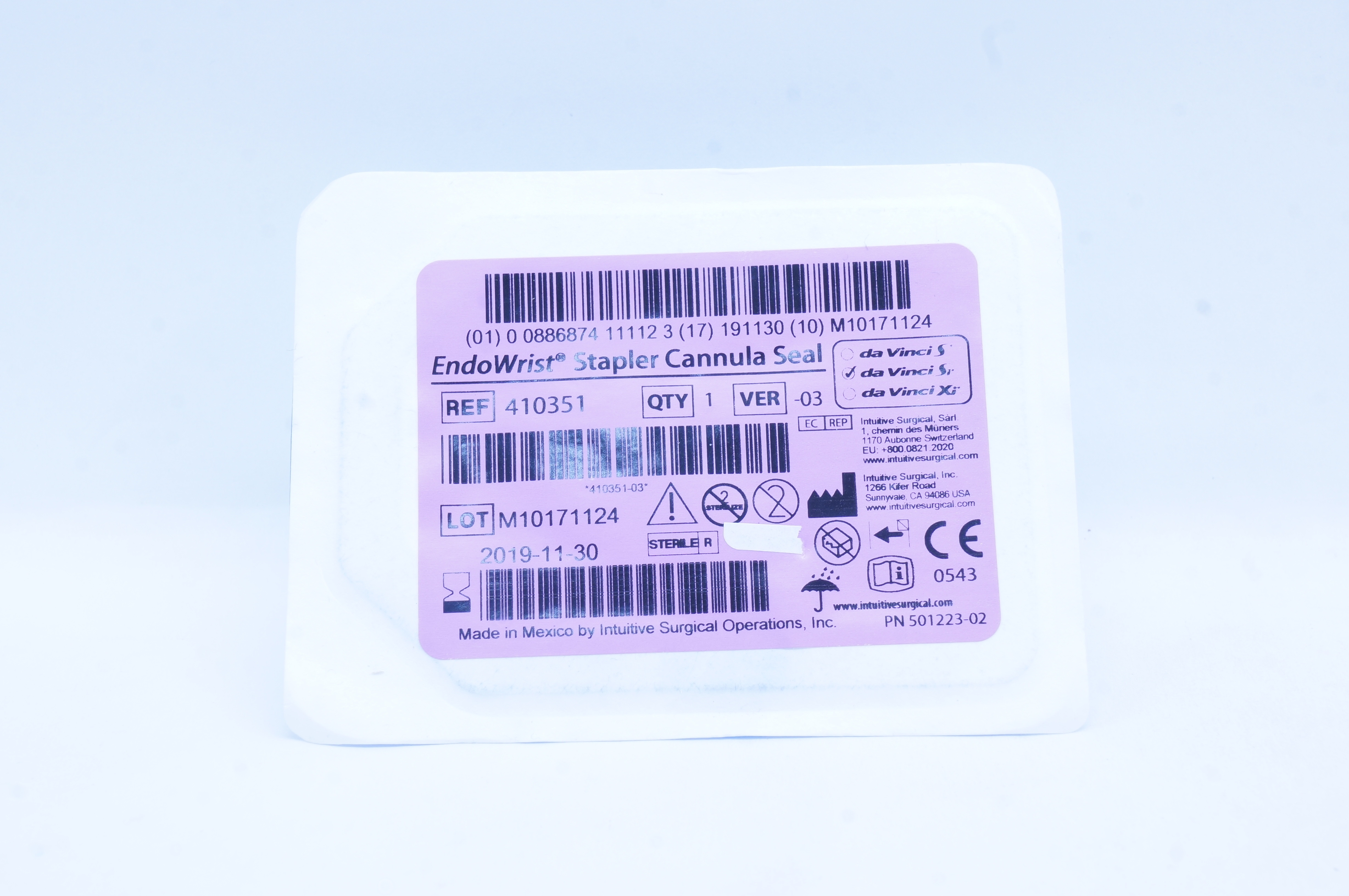 Intuitive 410351 Da Vinci Si EndoWrist Stapler Cannula Seal (x)