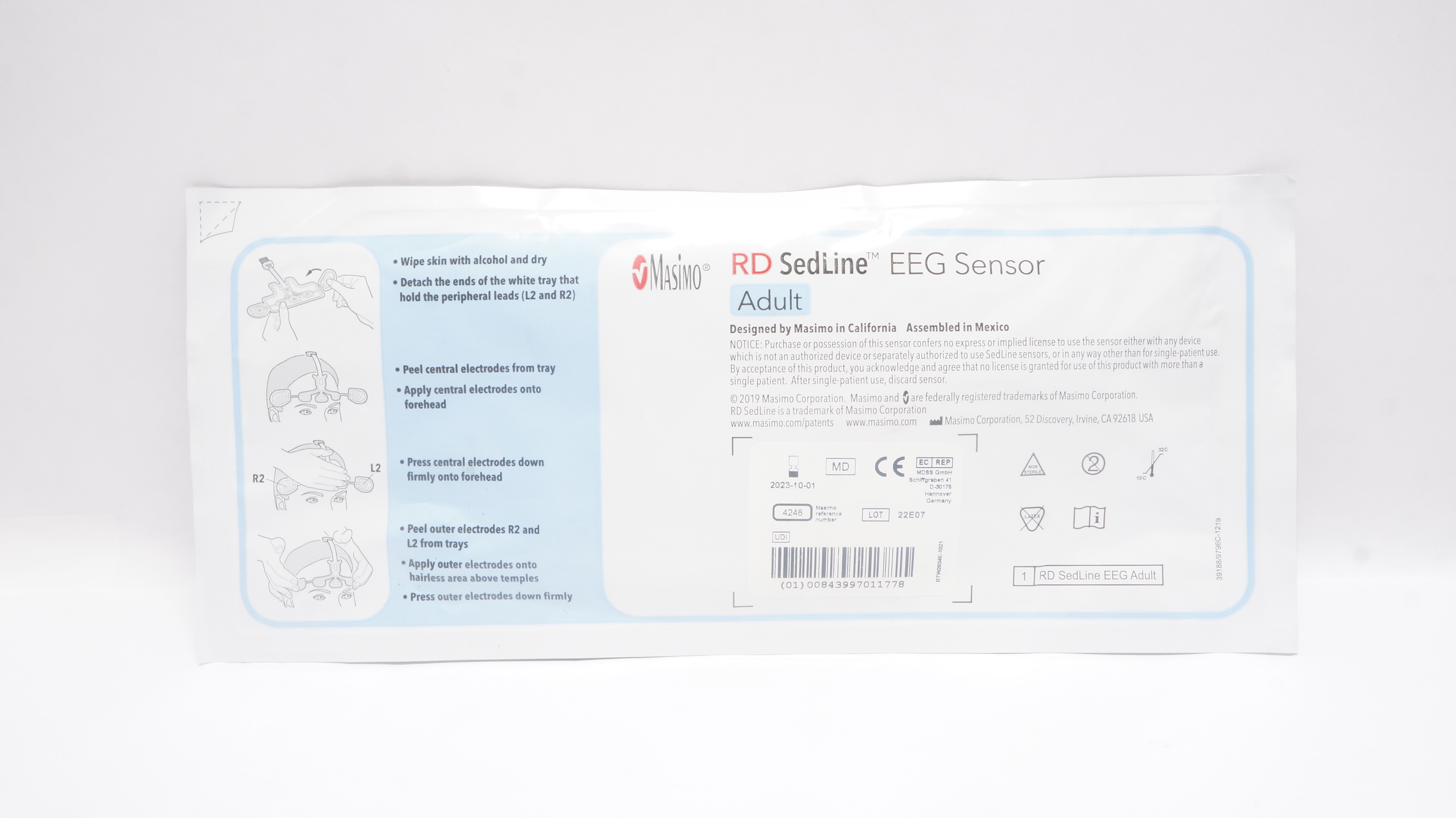 Masimo 4248 RD Sedline EEG Sensor Adult