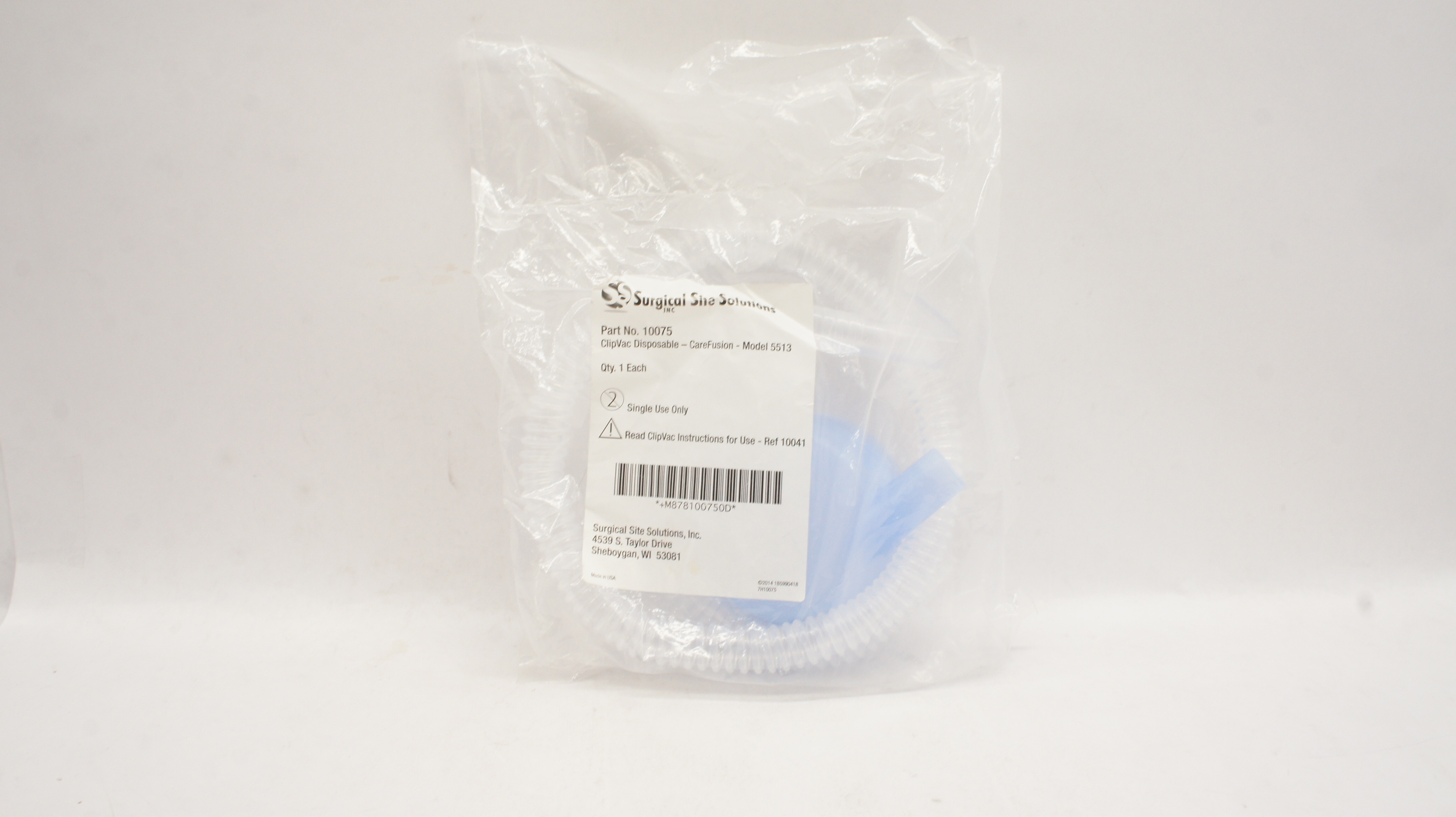 Surgical Site Solutions 10075 ClipVAc Disposable CareFusion Model 5513