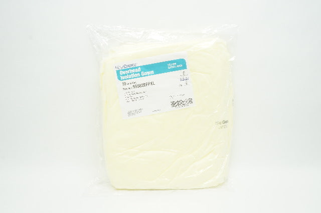 MediChoice 55582EFPXL Overhead Isolation Gown, Extra Large - Pack of 10