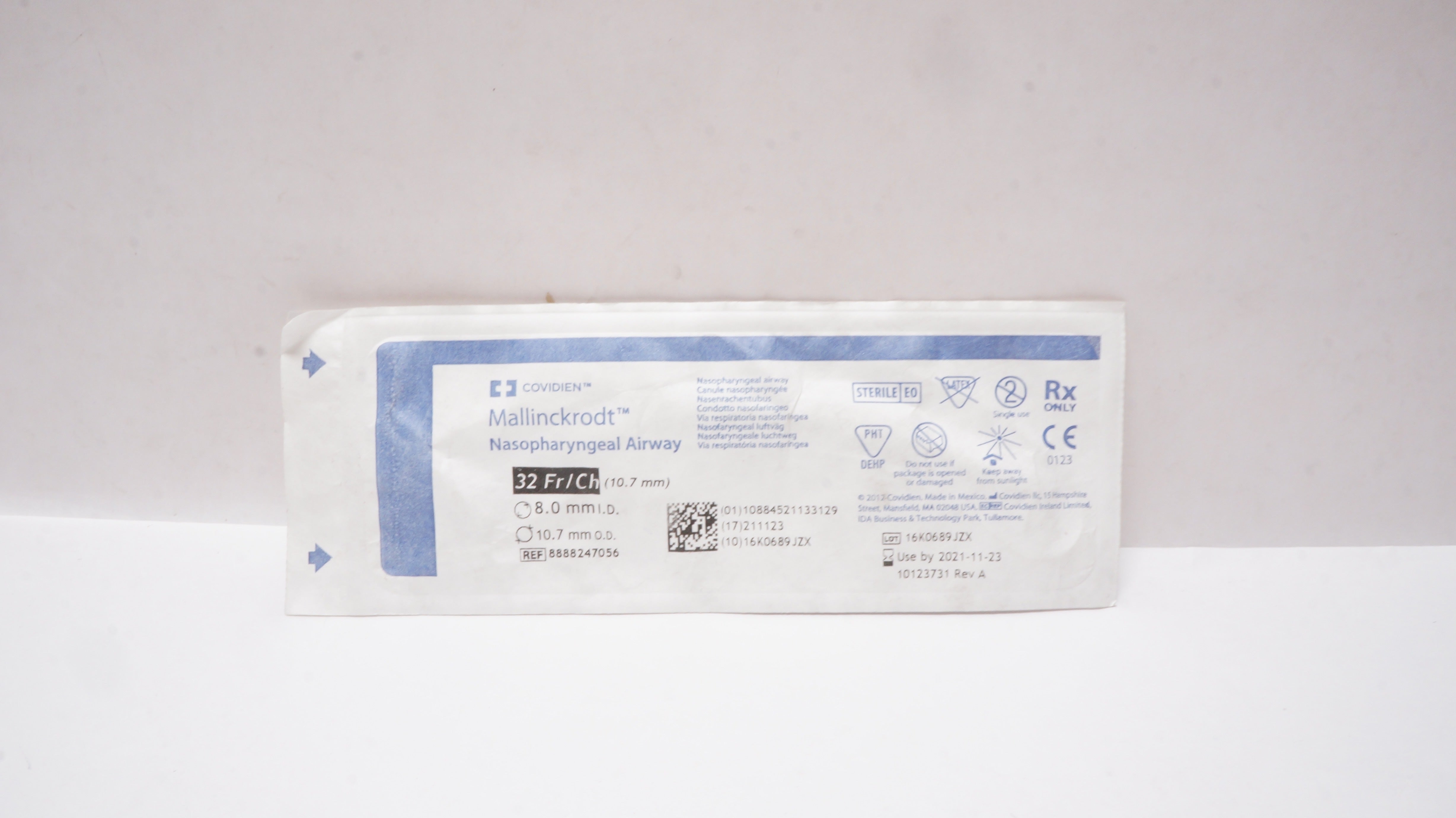 Covidien 8888247056 Mallinckrodt Nasopharyngeal Airway 32Fr 8.0ID x 10.7mm OD(x)