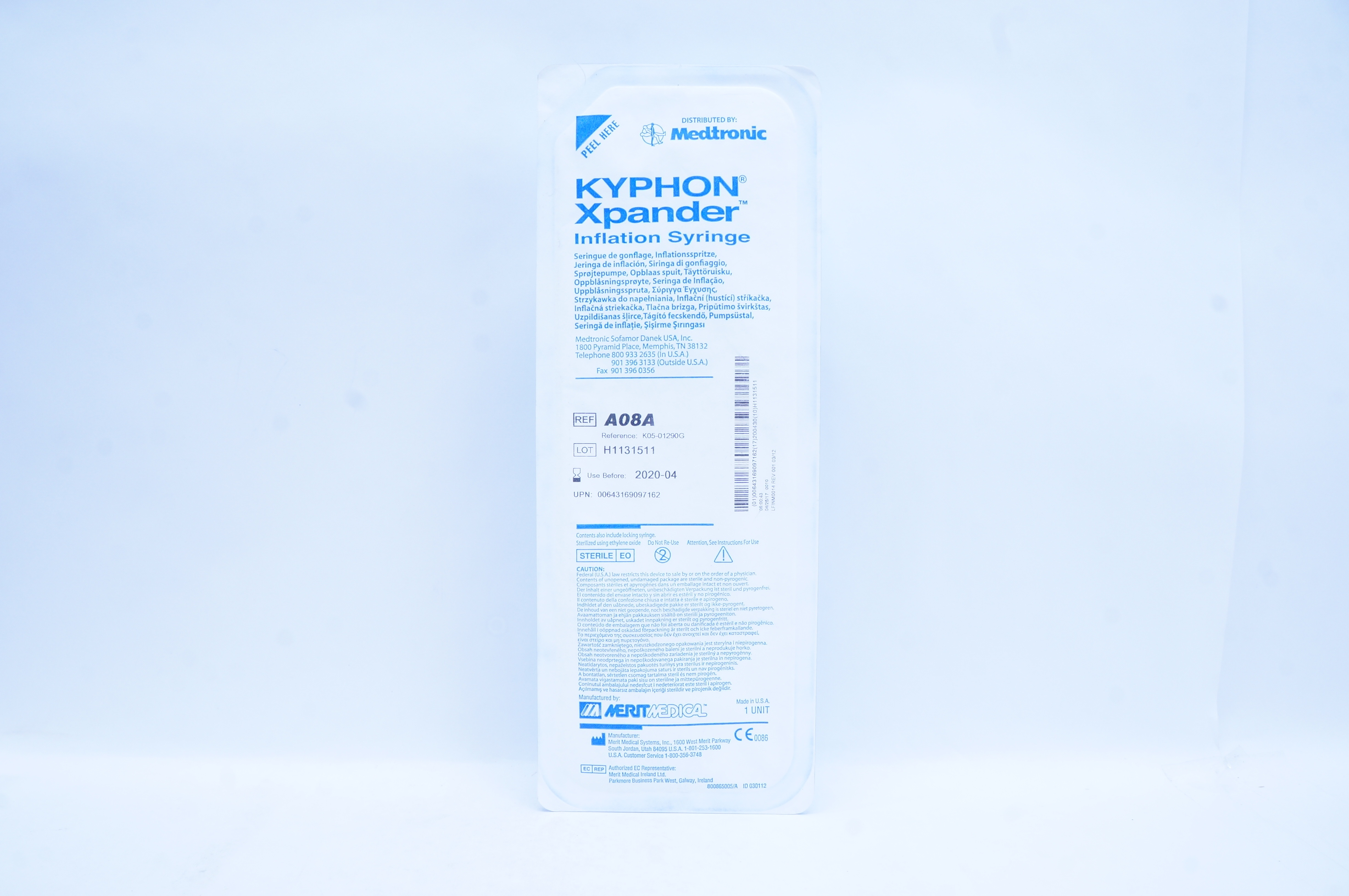 Merit Medical A08A Kyphon Xpander Inflation Syringe (x)