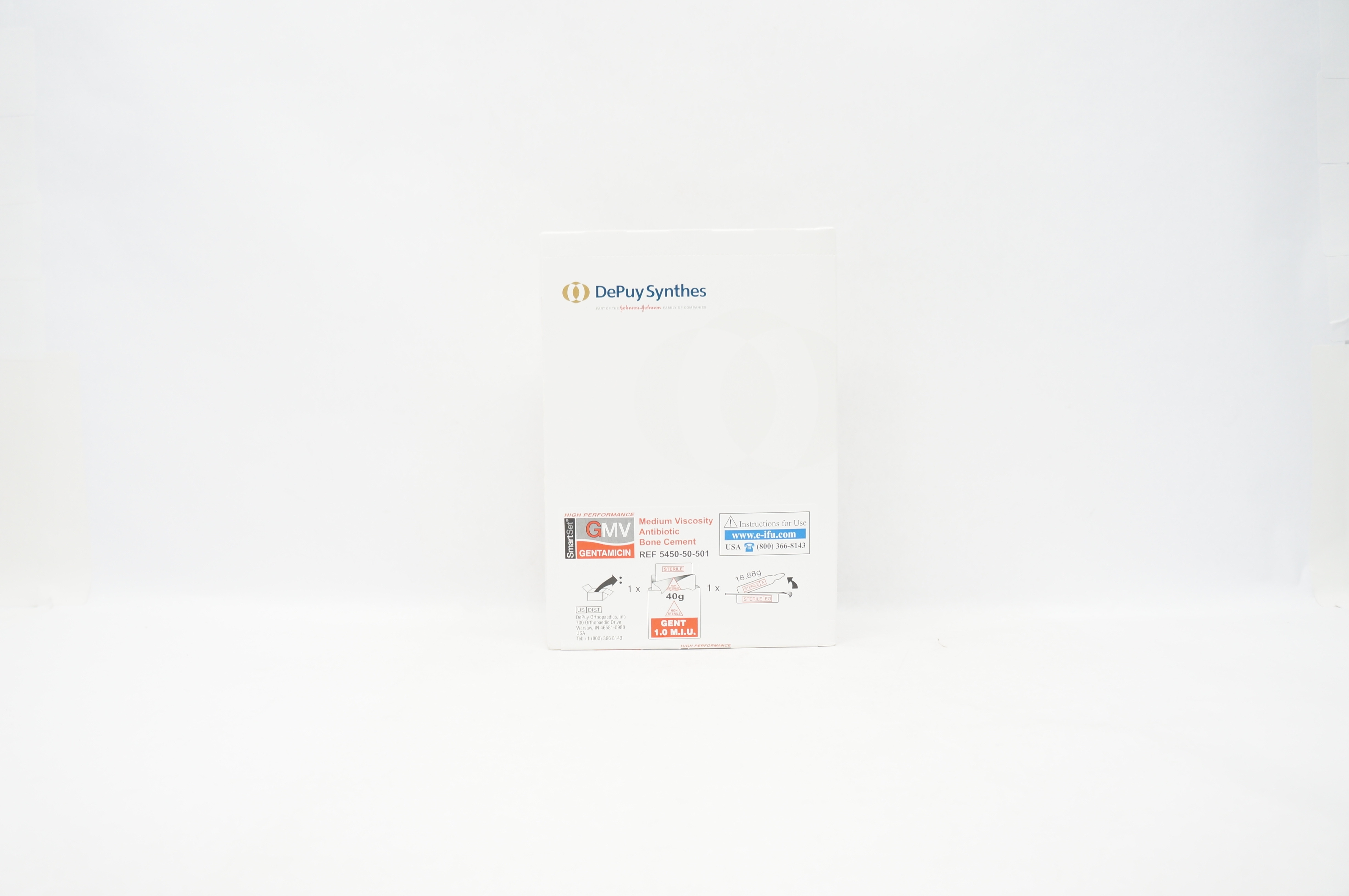 DePuy 5450-50-501 Smartset GMV Gentamicin Bone Cement 40g (x)