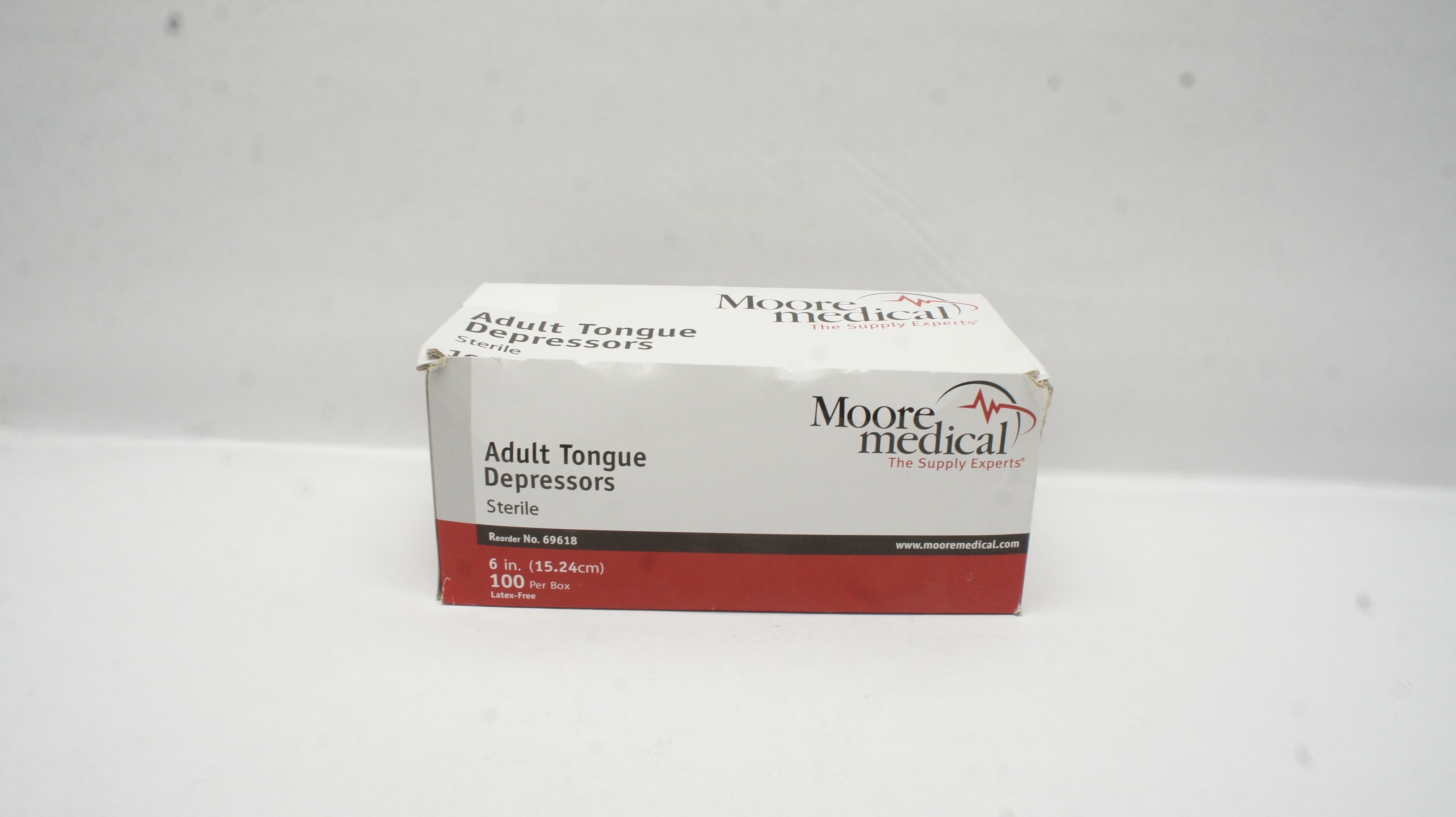 Moore Medical 69618 Adult Tongue Depressors Sterile 6inch Box of 100