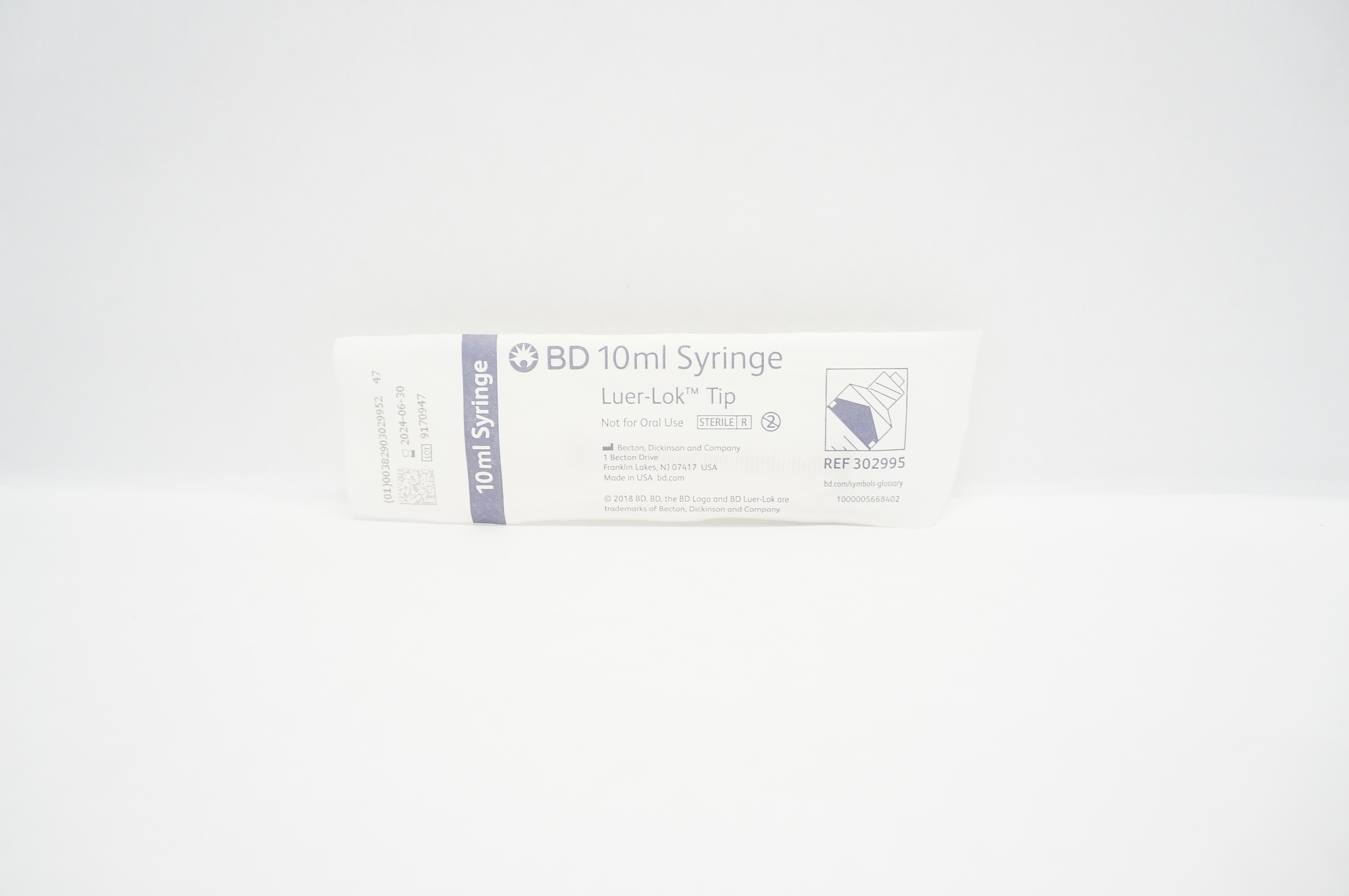 BD 302995 Luer-Lok Tip Syringe 10mL