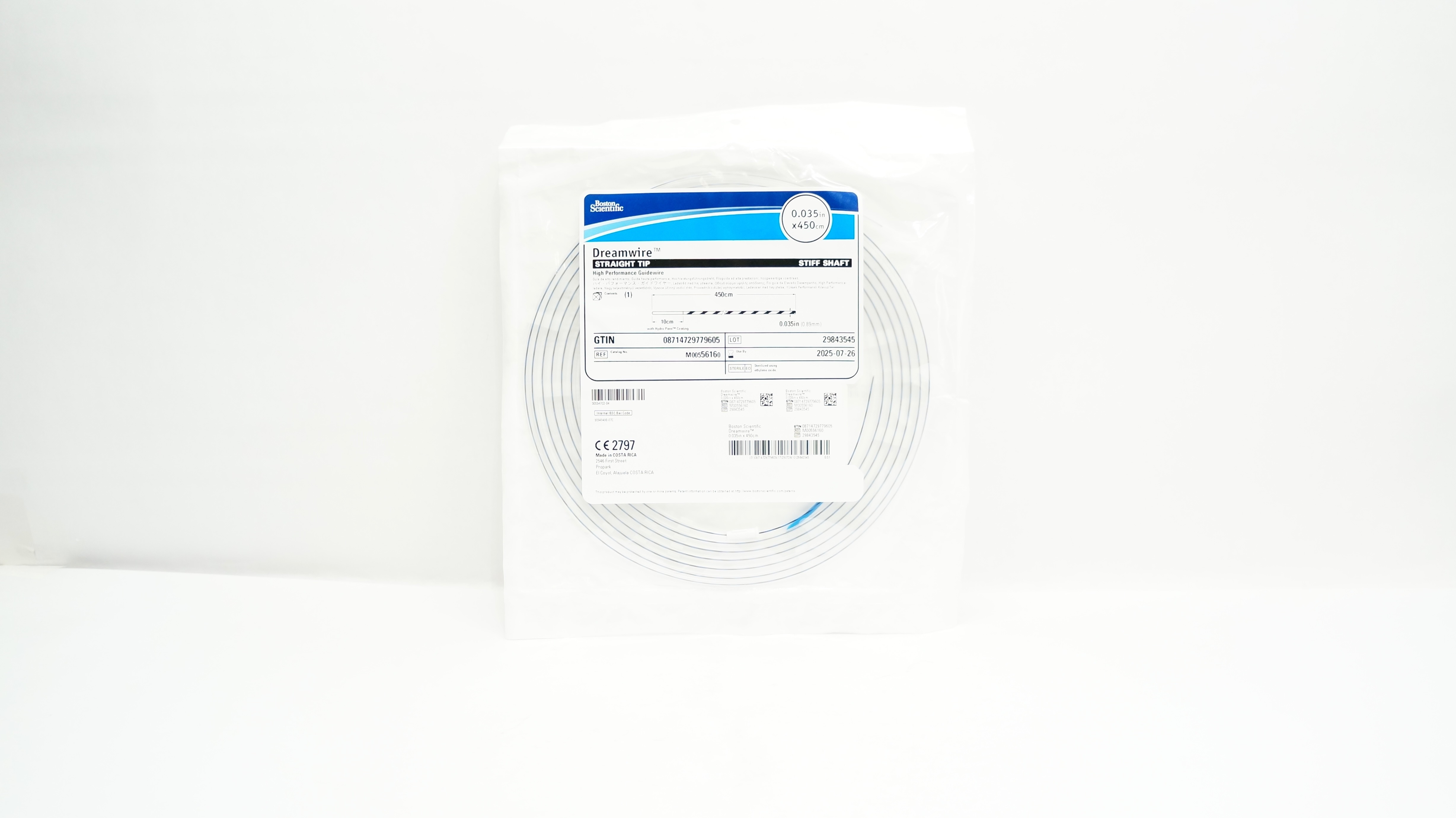 Boston Scientific 5616 Dreamwire High Performance Guidewire 0.035inch x 450cm