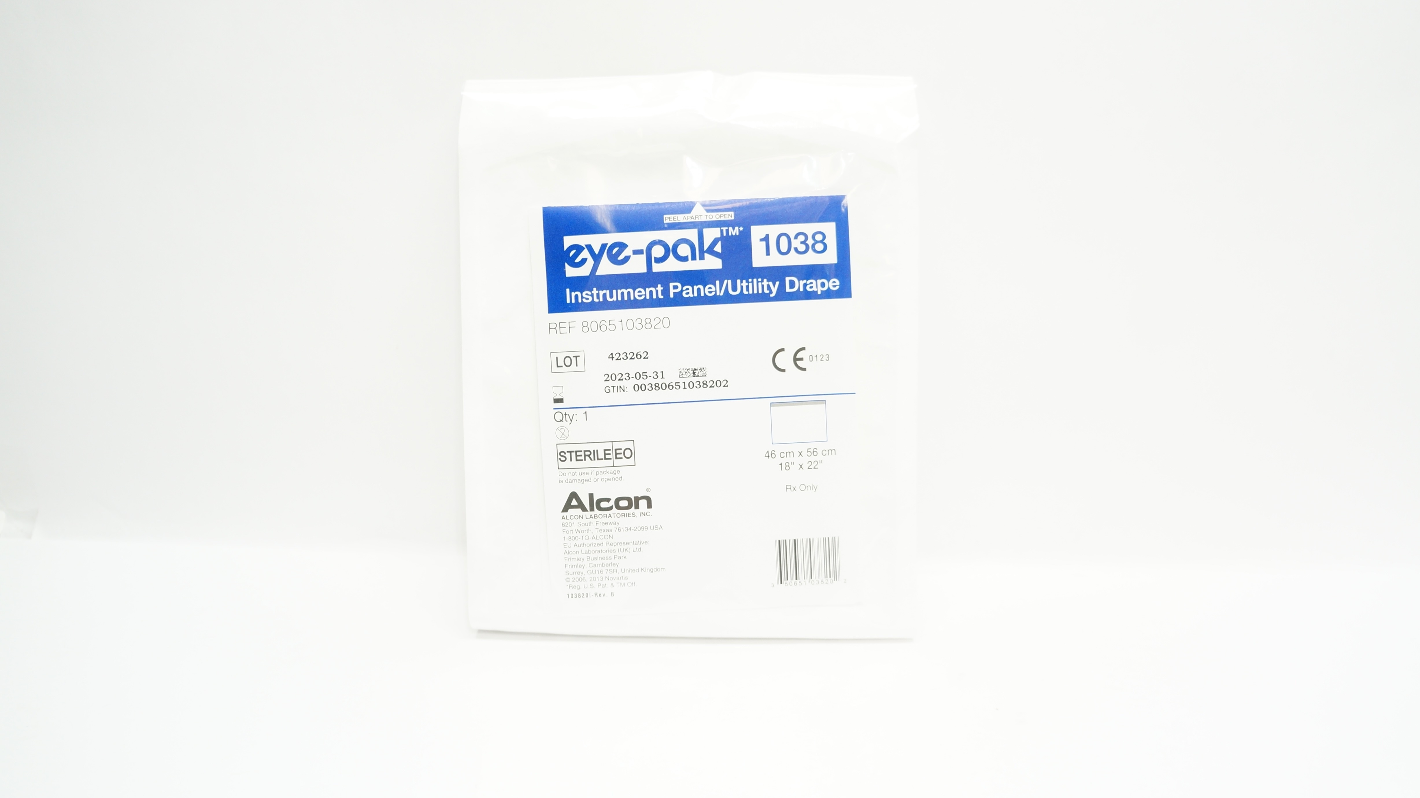 Alcon 8065103820 Eye-Pak Instrument Panel/Utility Drape 18inch x 22inch (x)