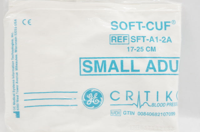 GE SFT-A1-2A Critikon Soft-Cuf Blood Pressure Cuffs Small Adult, Long 17cm-25cm