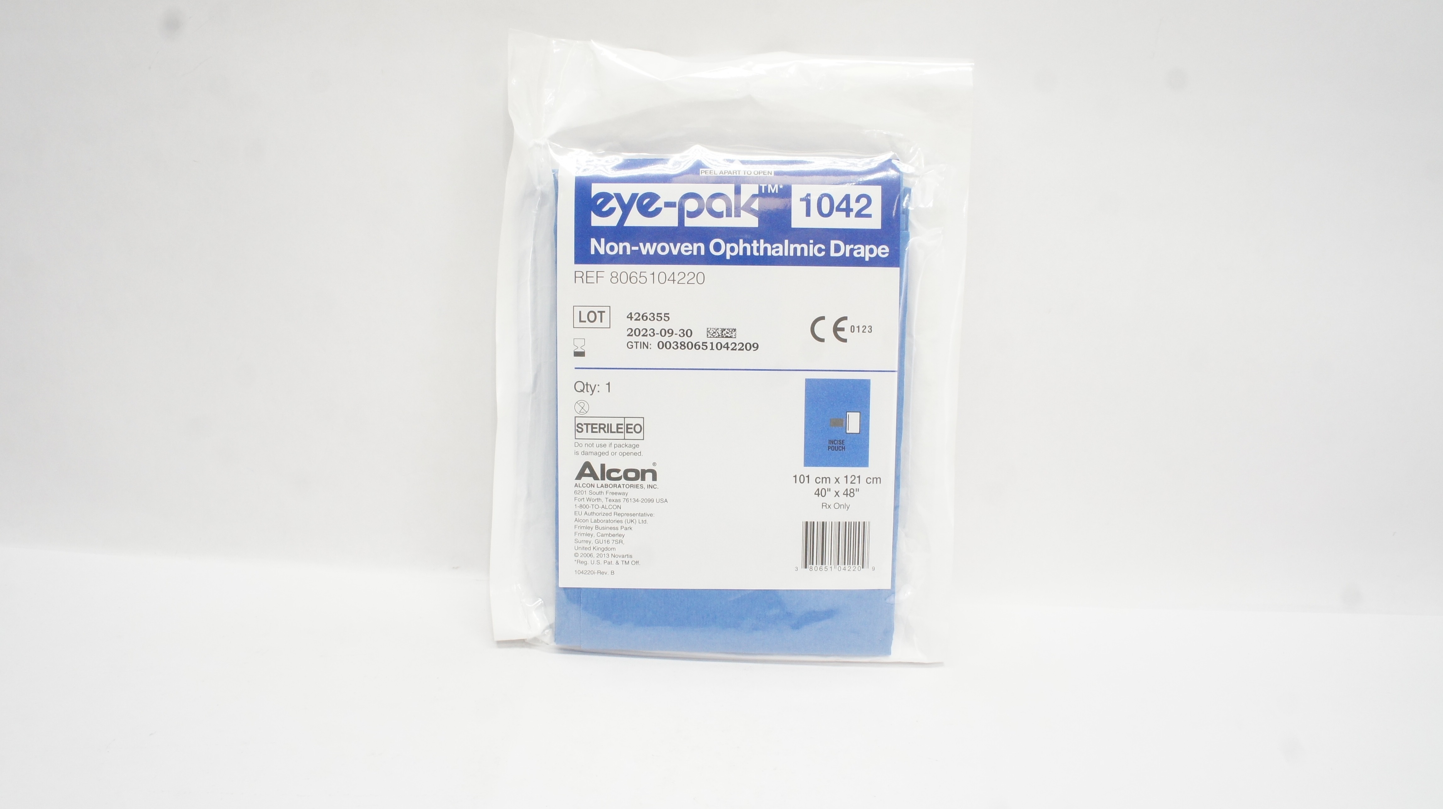 Alcon 8065104220 Eye-Pak 1042 Non-Woven Ophthalmic Drape 40 x 48inch (x)