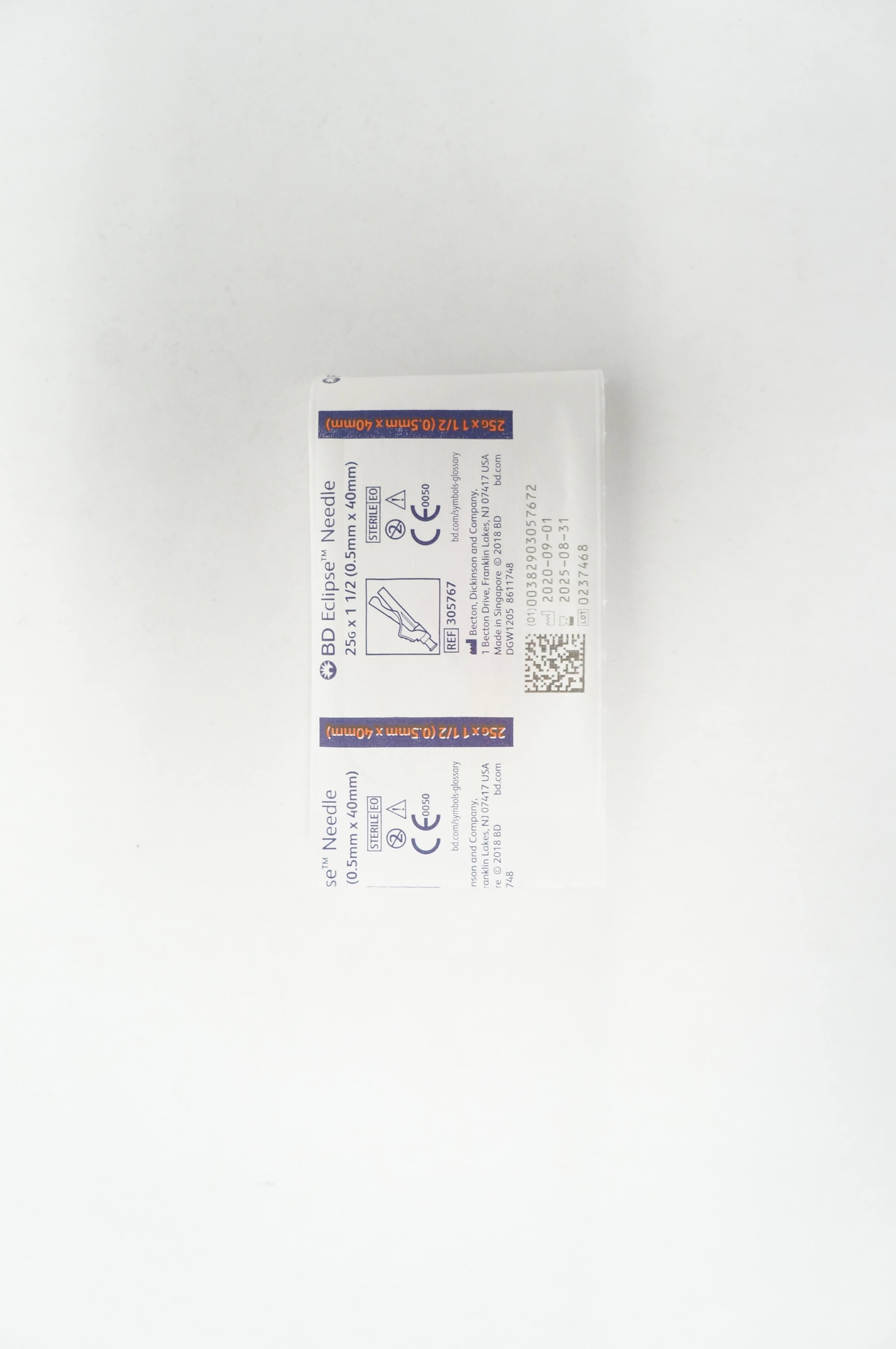 BD 305767 Eclipse Ndle 25G x 1 1/2inch