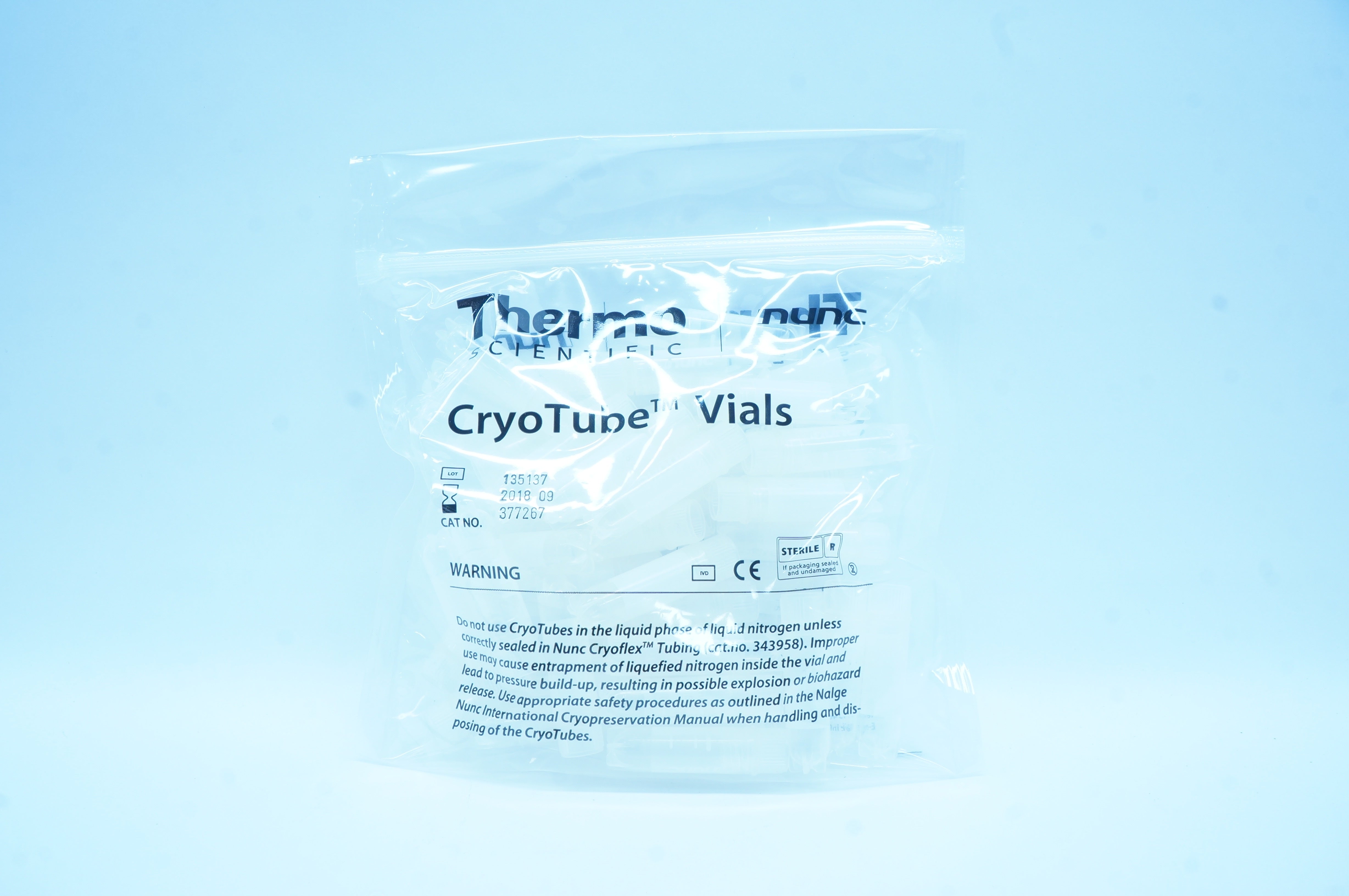 Thermo Scientific 377267 Nunc CryoTube Vials 1.8mL SI INT, Starfoot, Round (x)