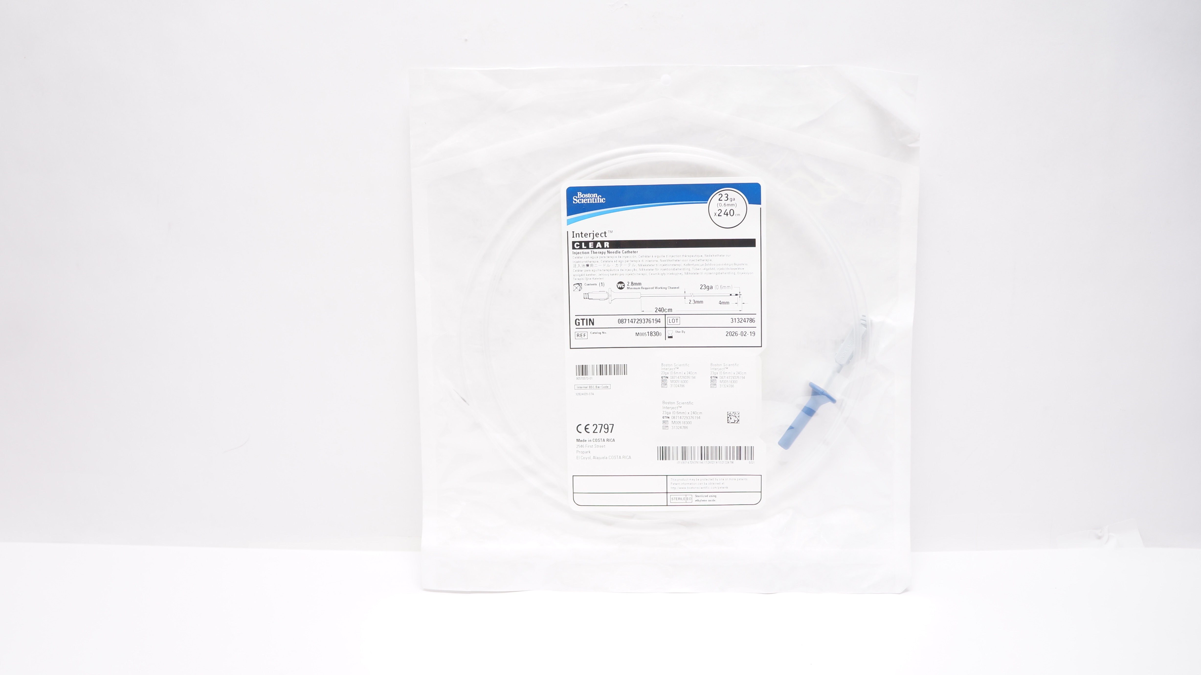 Boston Scientific 1830 Interject Injection Therapy Ndle. Cath. 23Ga x 240cm