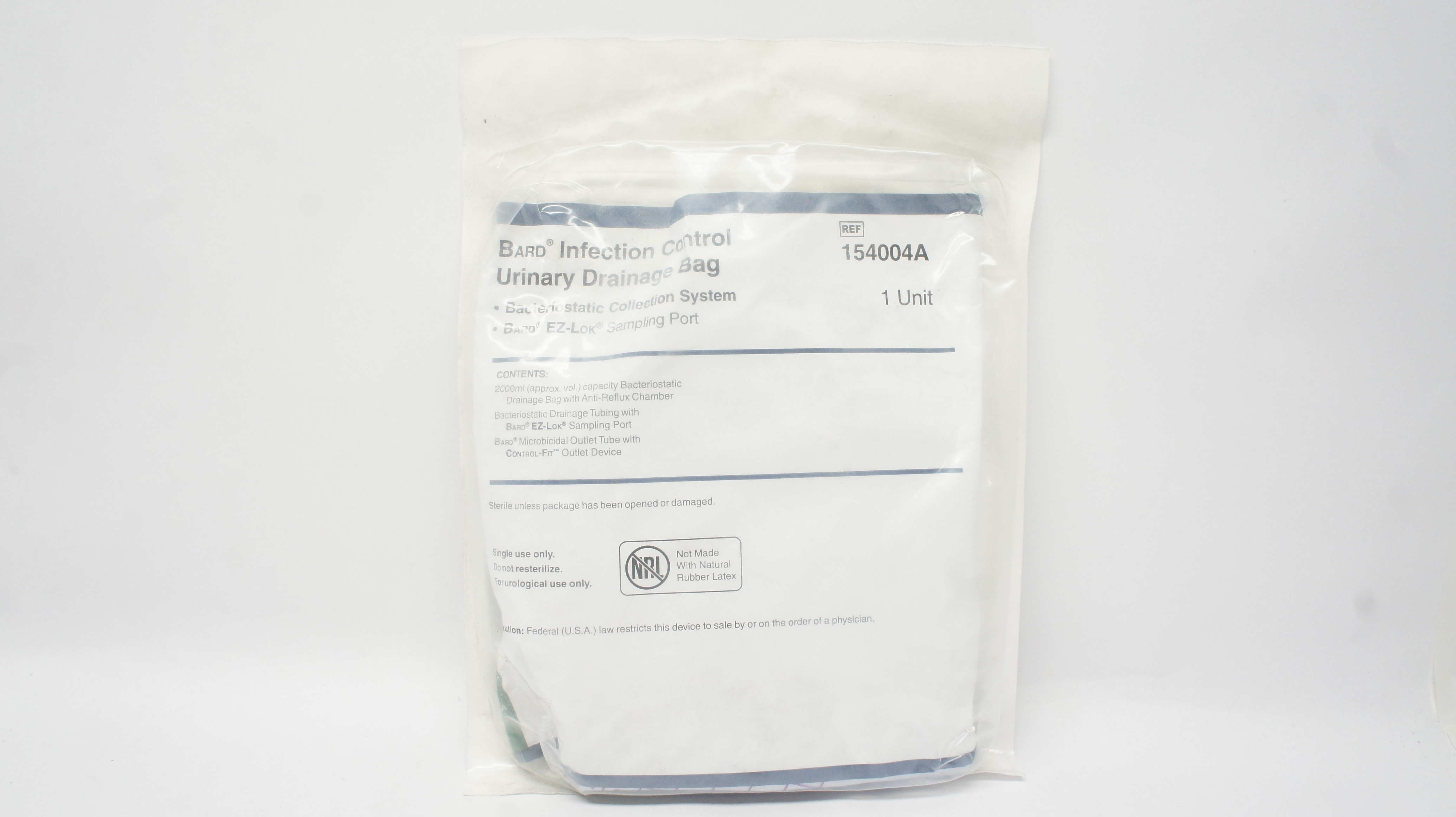 Bard 154004A Infection Control Urinary Drainage Bag