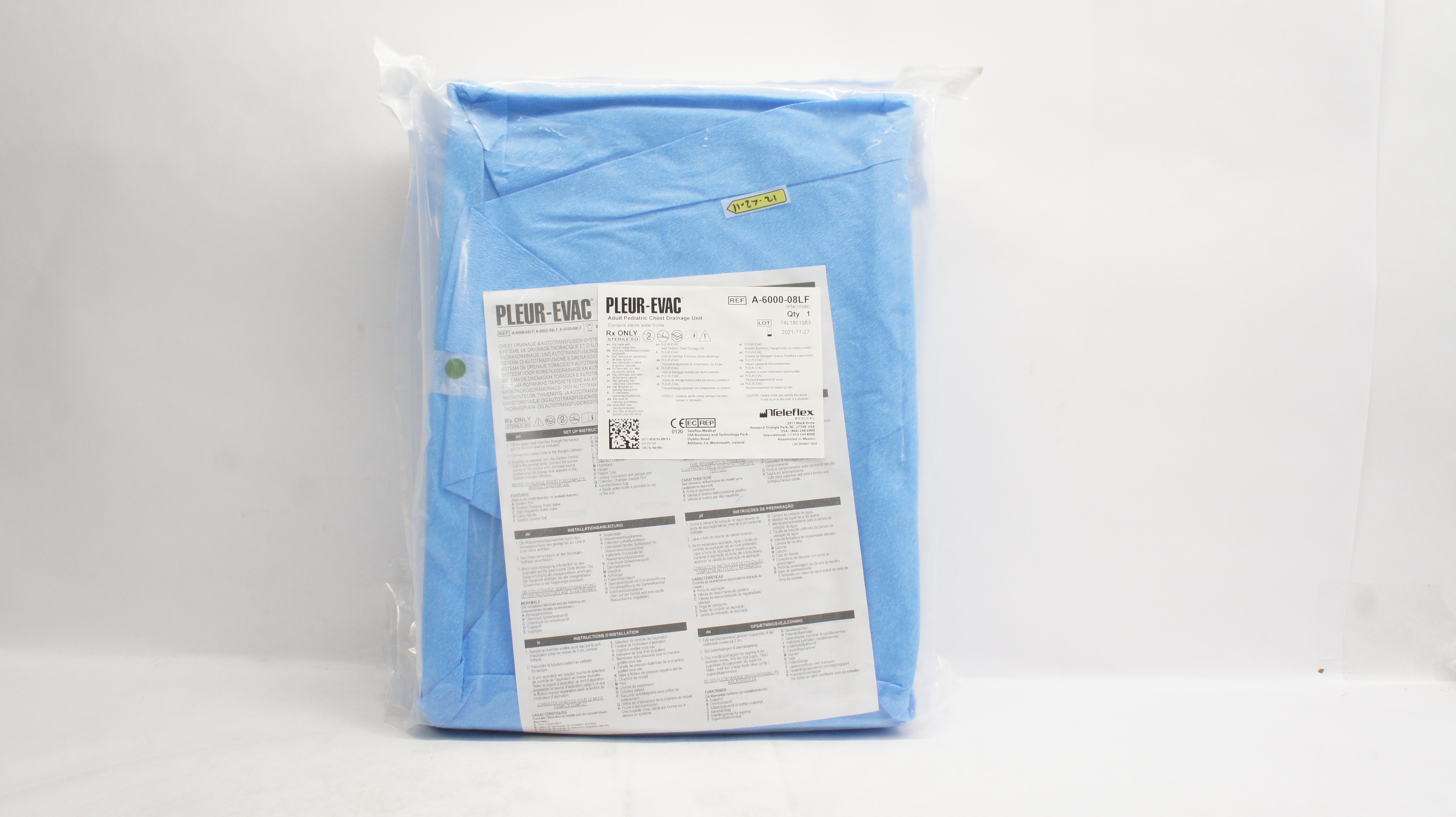 Teleflex A-6000-08LF Pleur-Evac Adult Pediatric Chest Drainage Unit (x)
