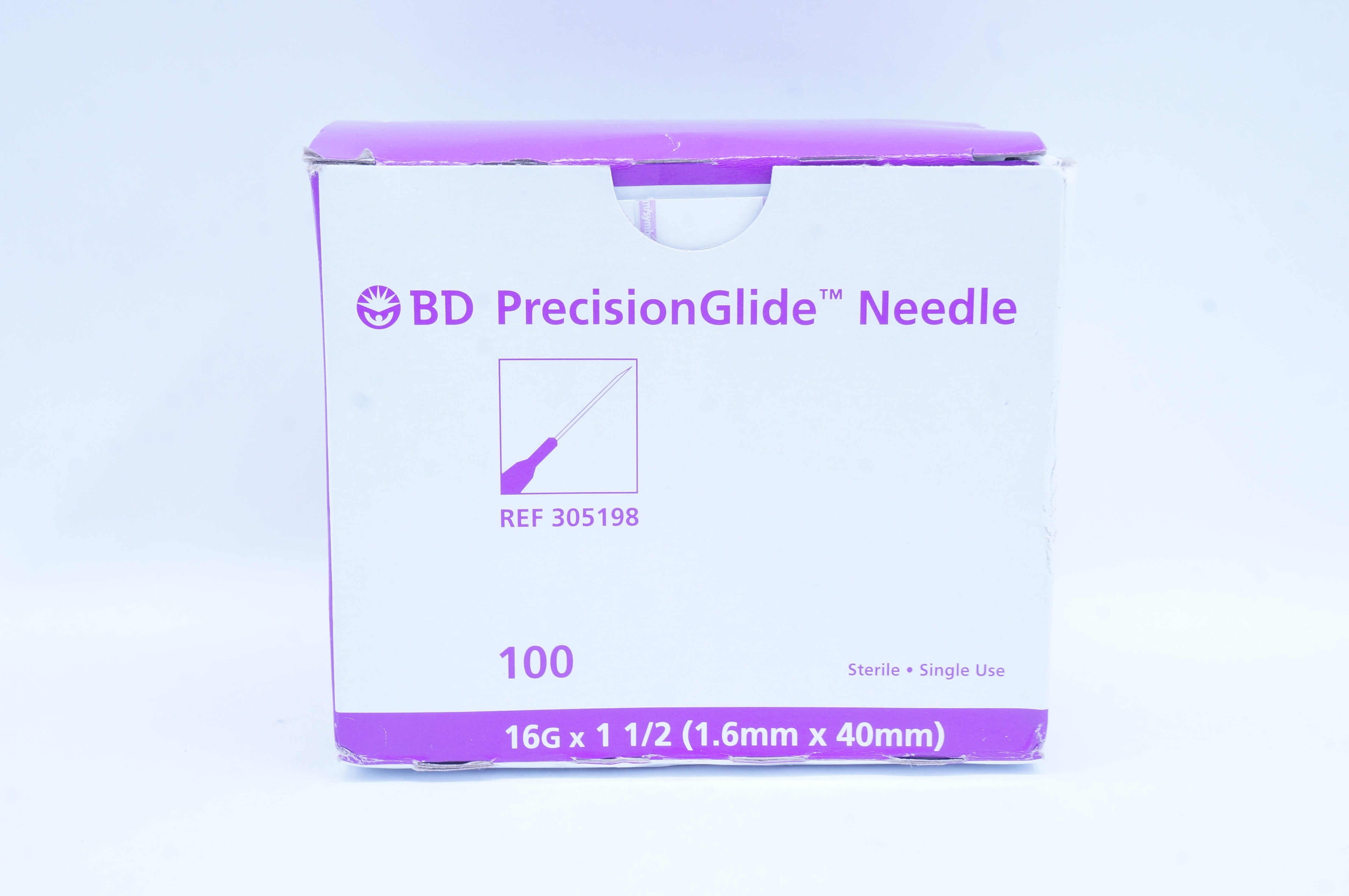 BD 305198 PrecisionGlide Ndle 16g x 1-1/2 - Box of 100