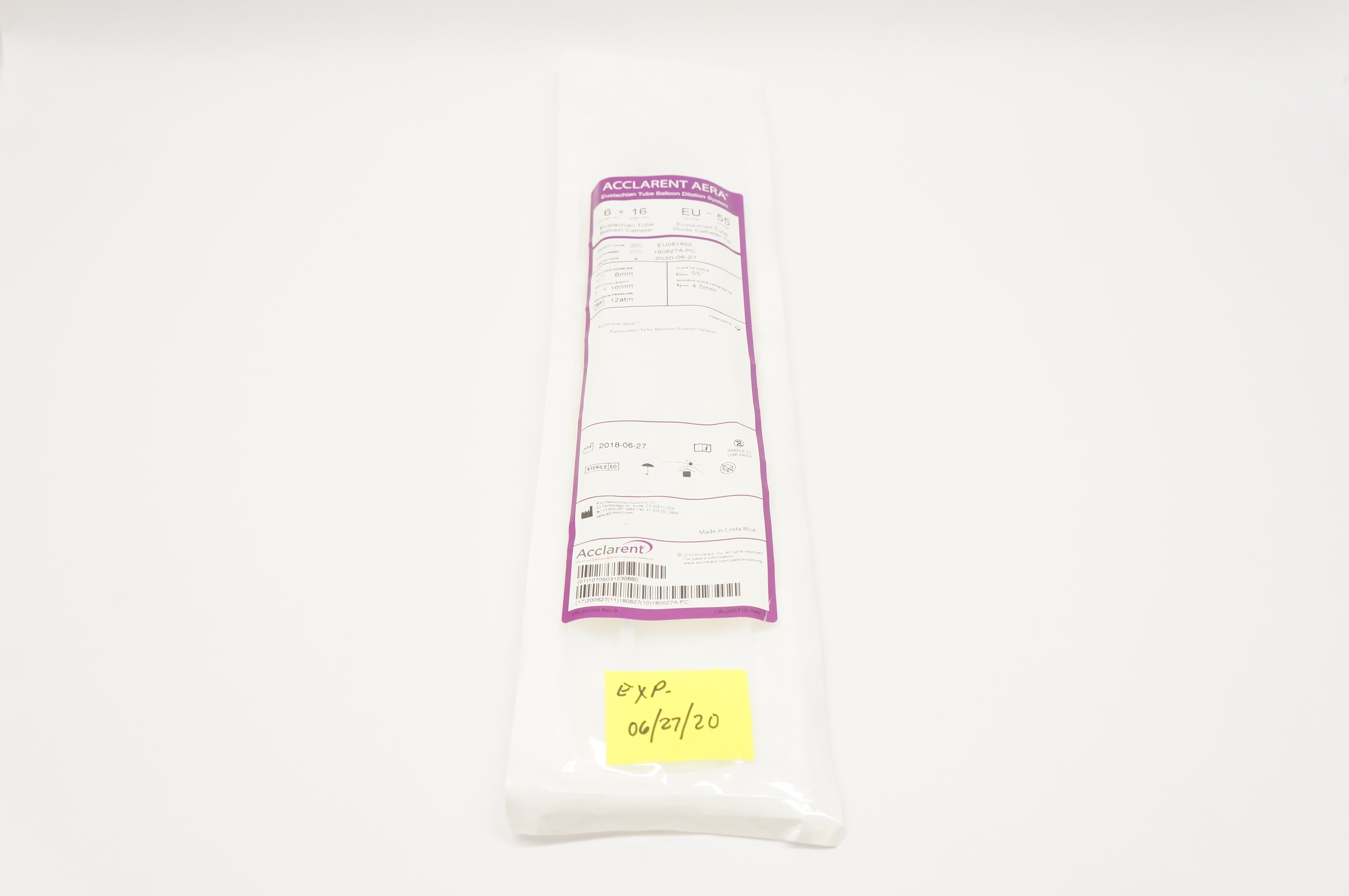 Acclarent EU061655 Aera Eustachian Tube Balloon Dillation 6mm x 16mm (x)