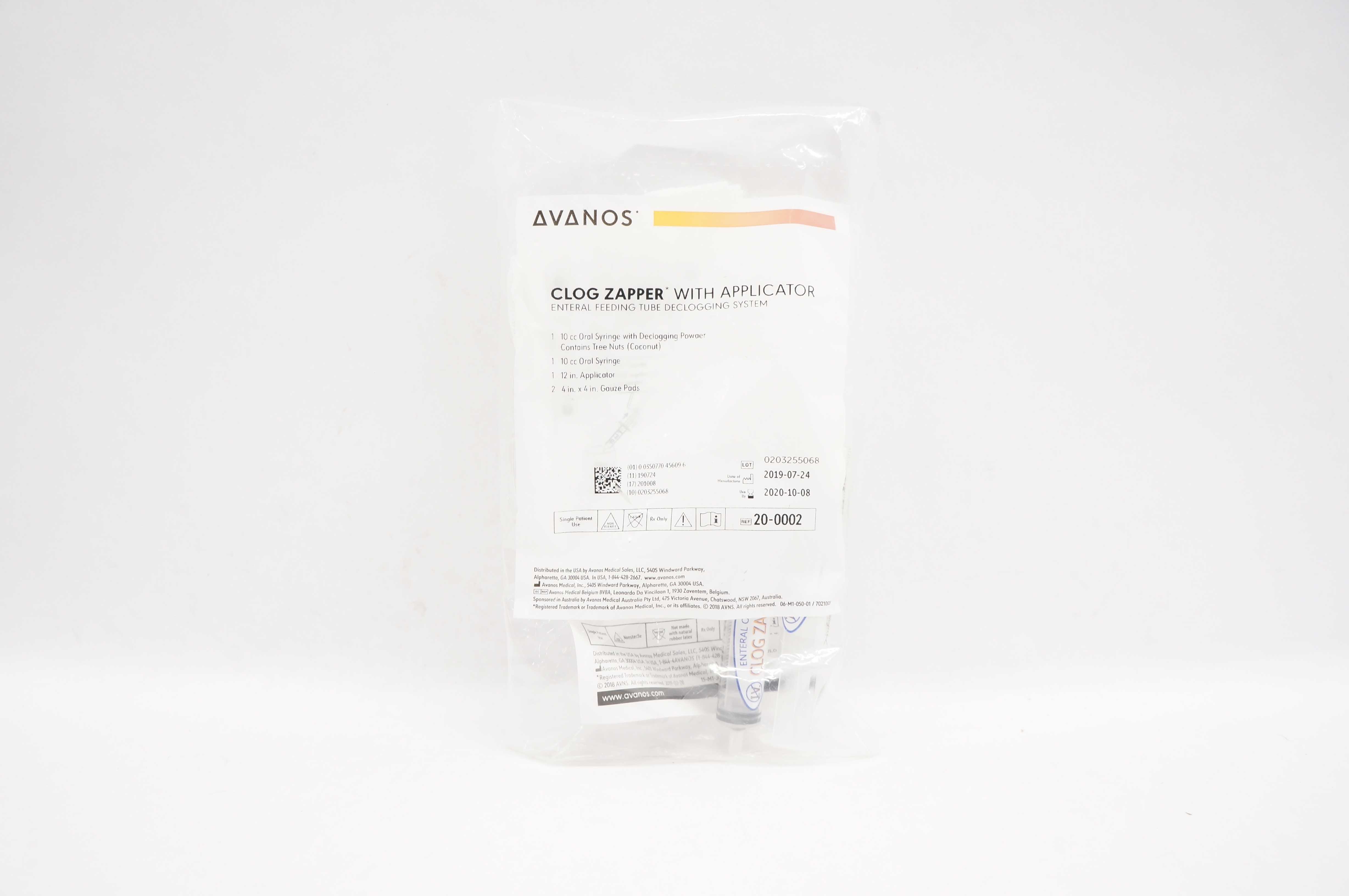 Avanos 20-0002 Clog Zapper Applicator Enteral Feeding Tube Declogging System (x)