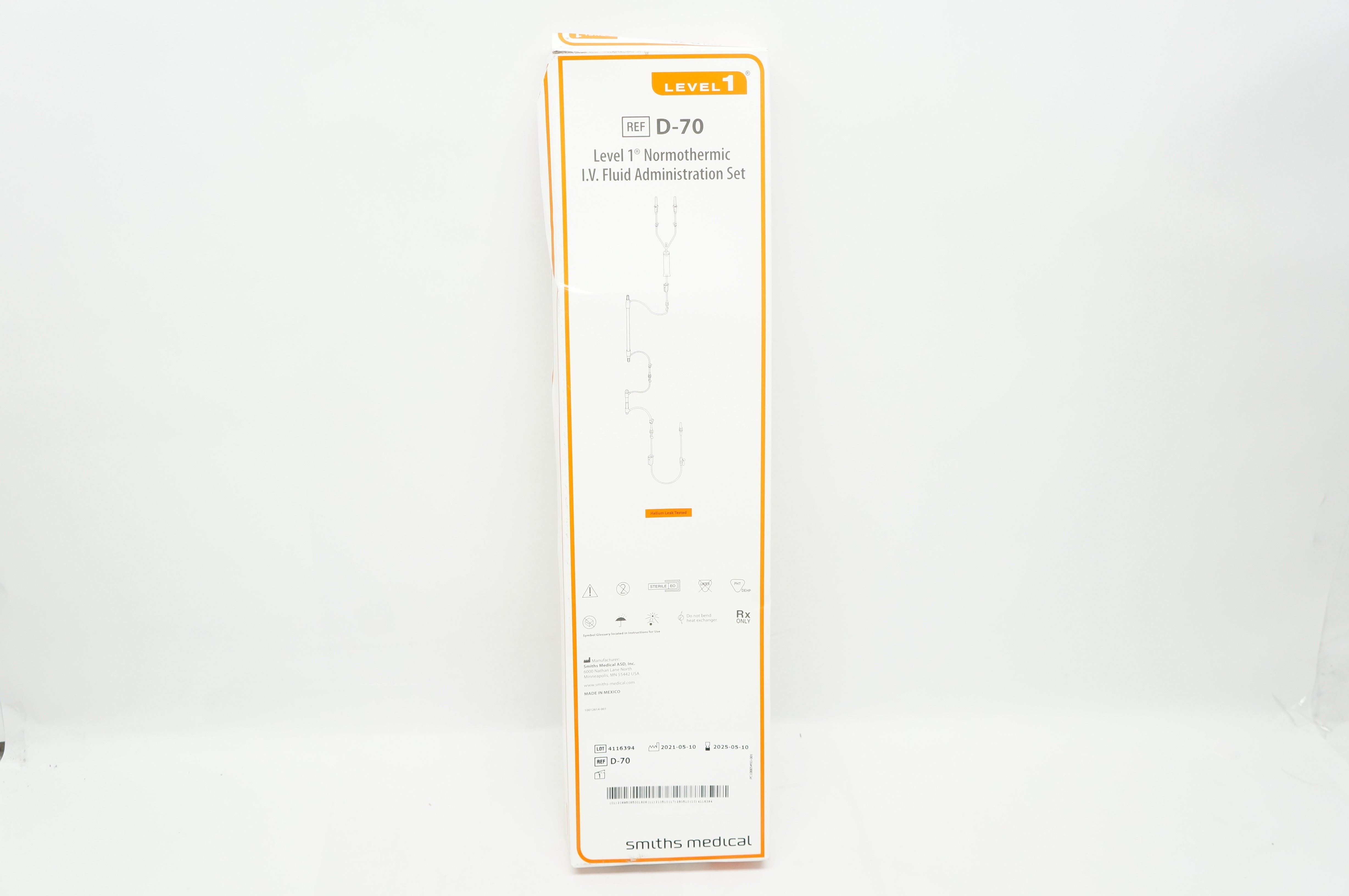 Smiths Medical D-70 Level 1 Normothermic IV Fluid Administration Set