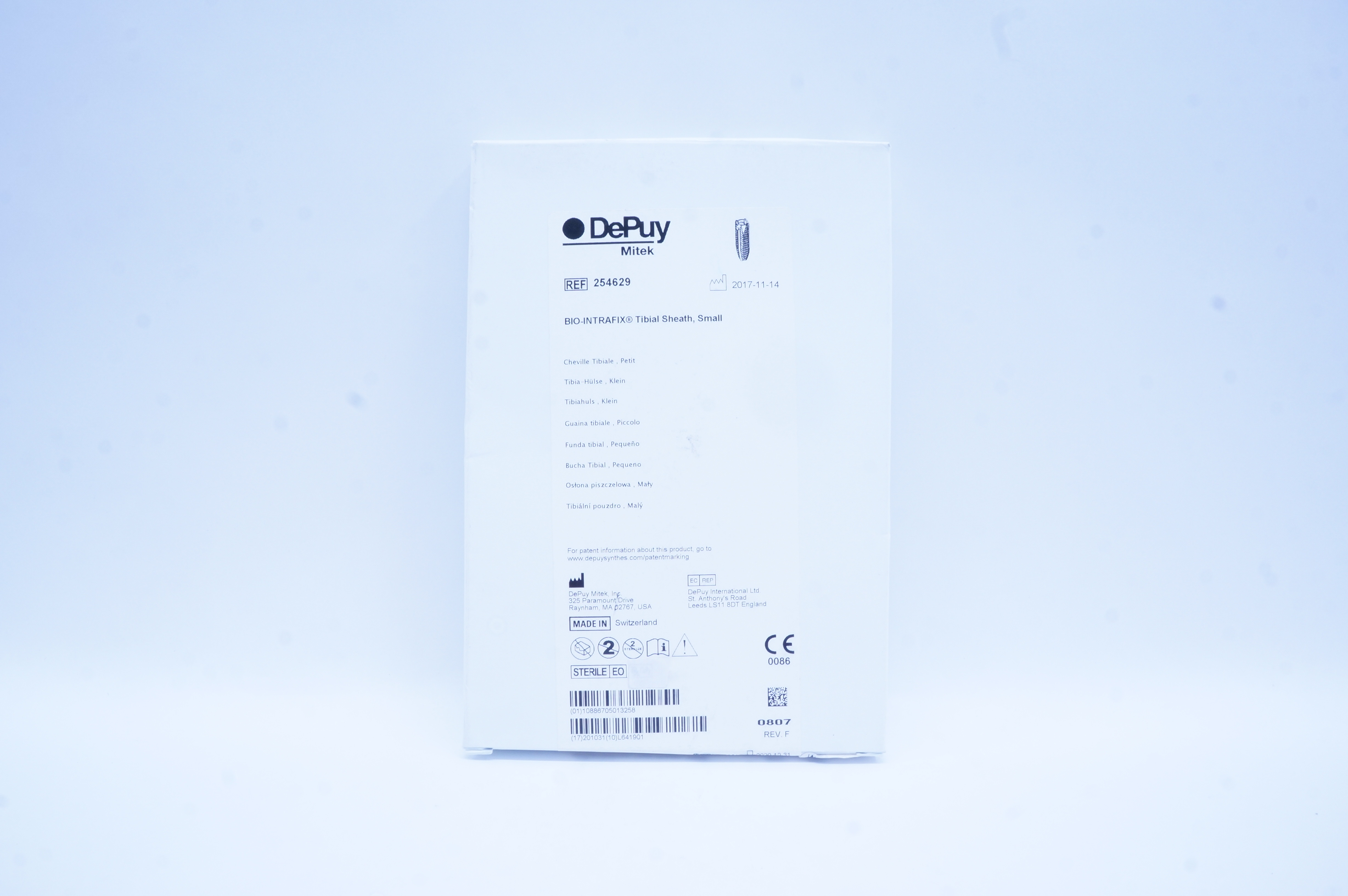 DePuy 254629 Mitek Bio-Intrafix Tibial Sheath, Small (x)