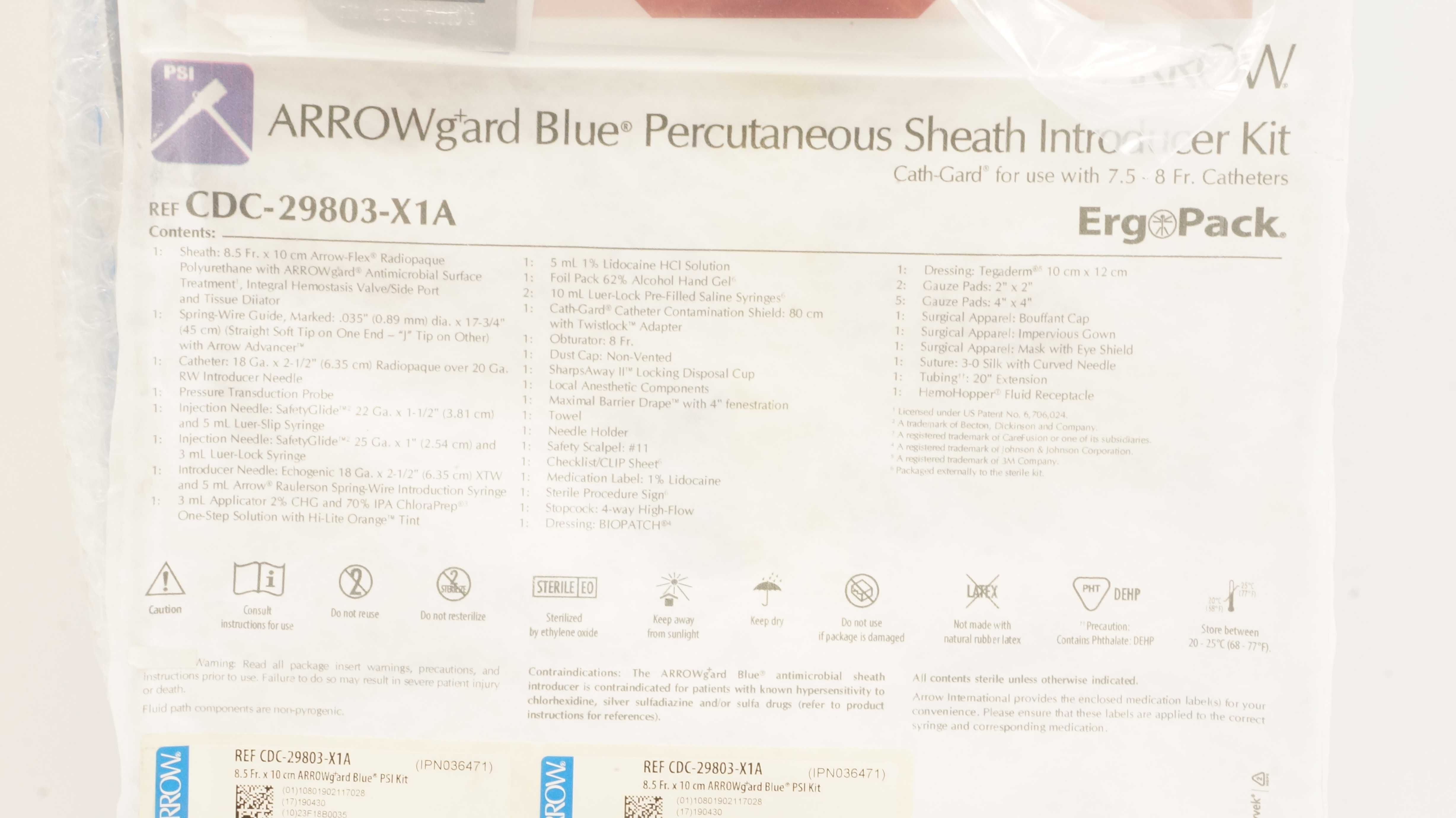 Arrow CDC-29803-X1A Blue Percutaneous Introducer Kit 8.5Frx10cmx0