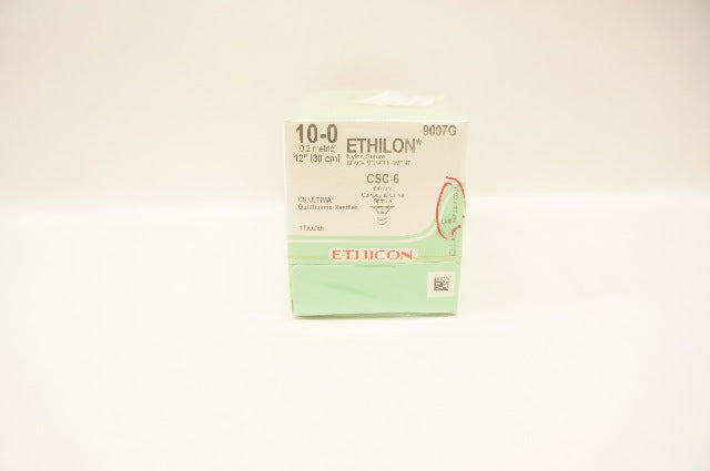 Ethicon 9007G 10-0 Ethilon Black Monofilament CSC-6 12inch 5.0mm - Box of 12 (x)