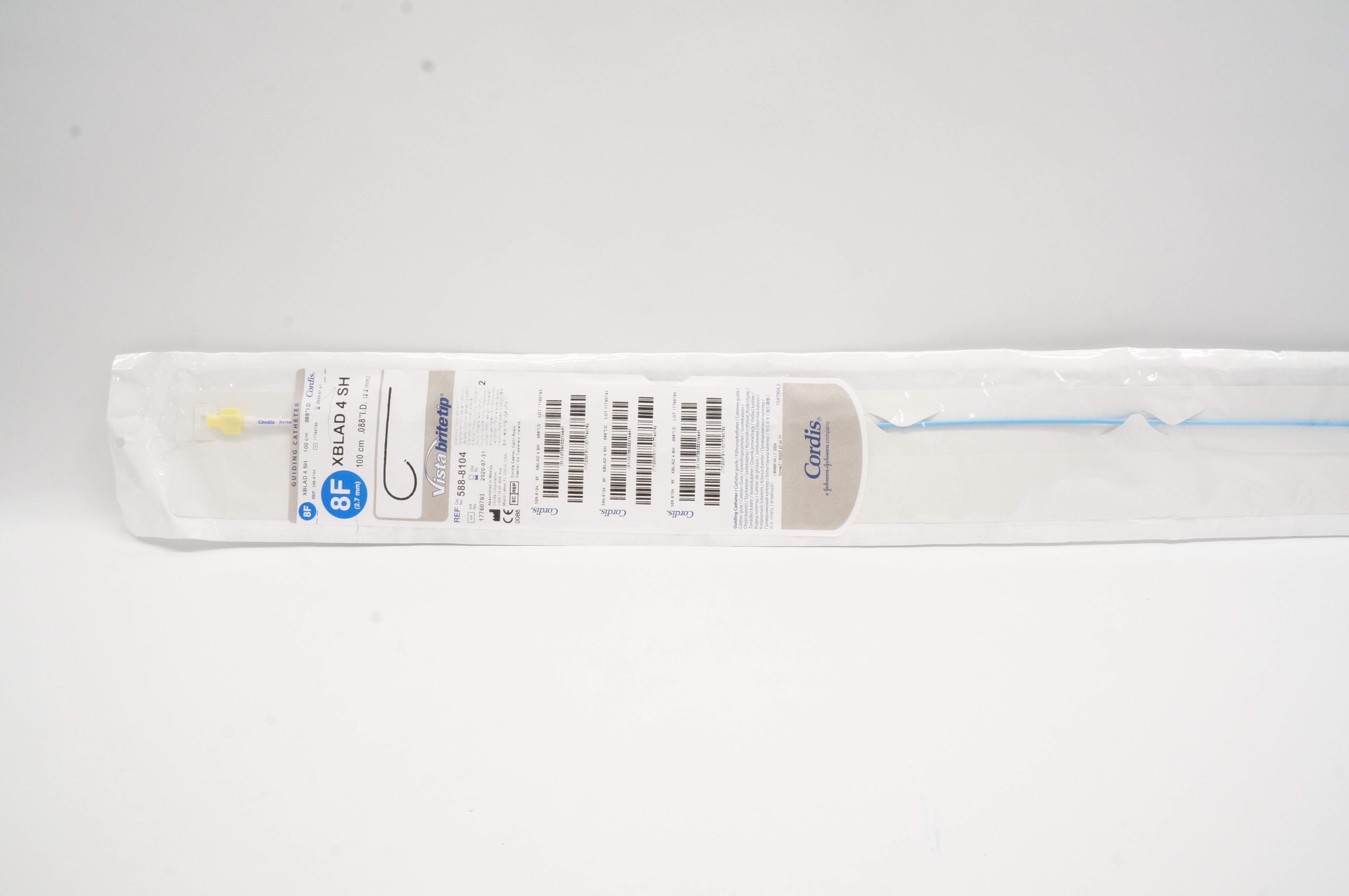 Cordis 5888104 Guiding Catheter XBLAD 4 SH 8F x 100cm x .088inch (x)