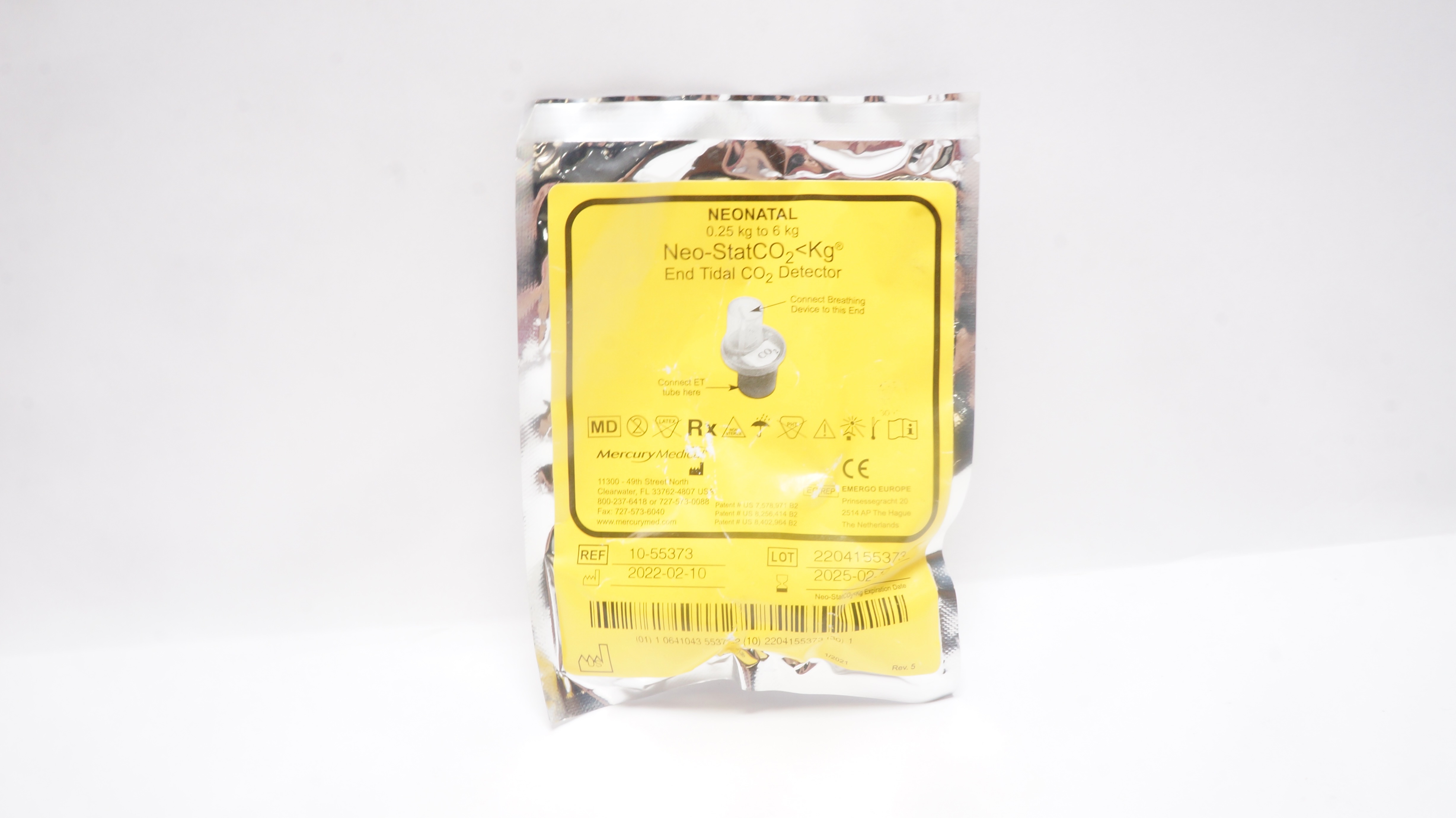 Mercury Medical 10-55373 NEONATAL Neo-StatCO2<Kg End Trial CO2 Detector