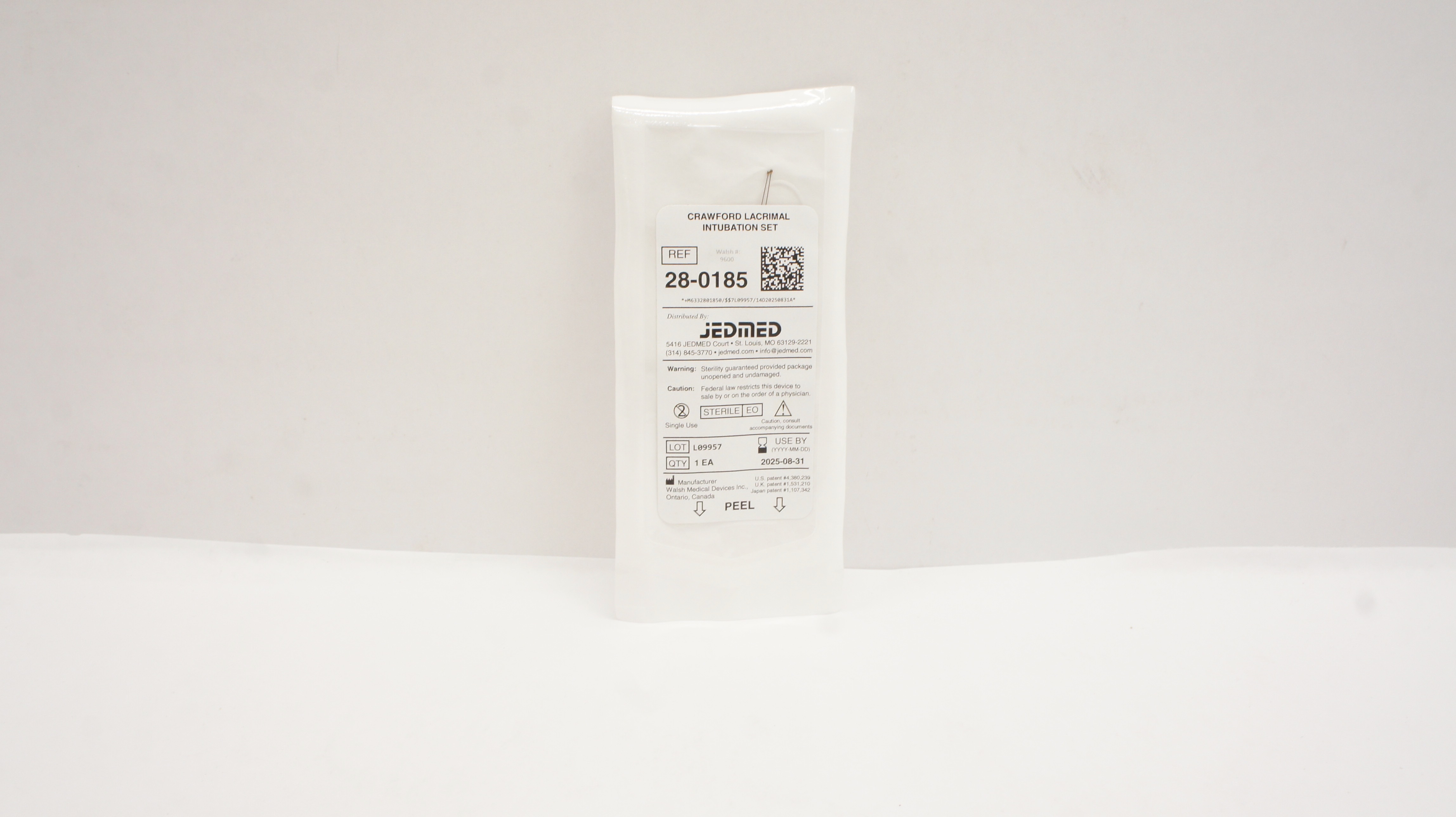 Walsh Medical 28-0185 Jedmed Crawford Lacrimal Intubation Set