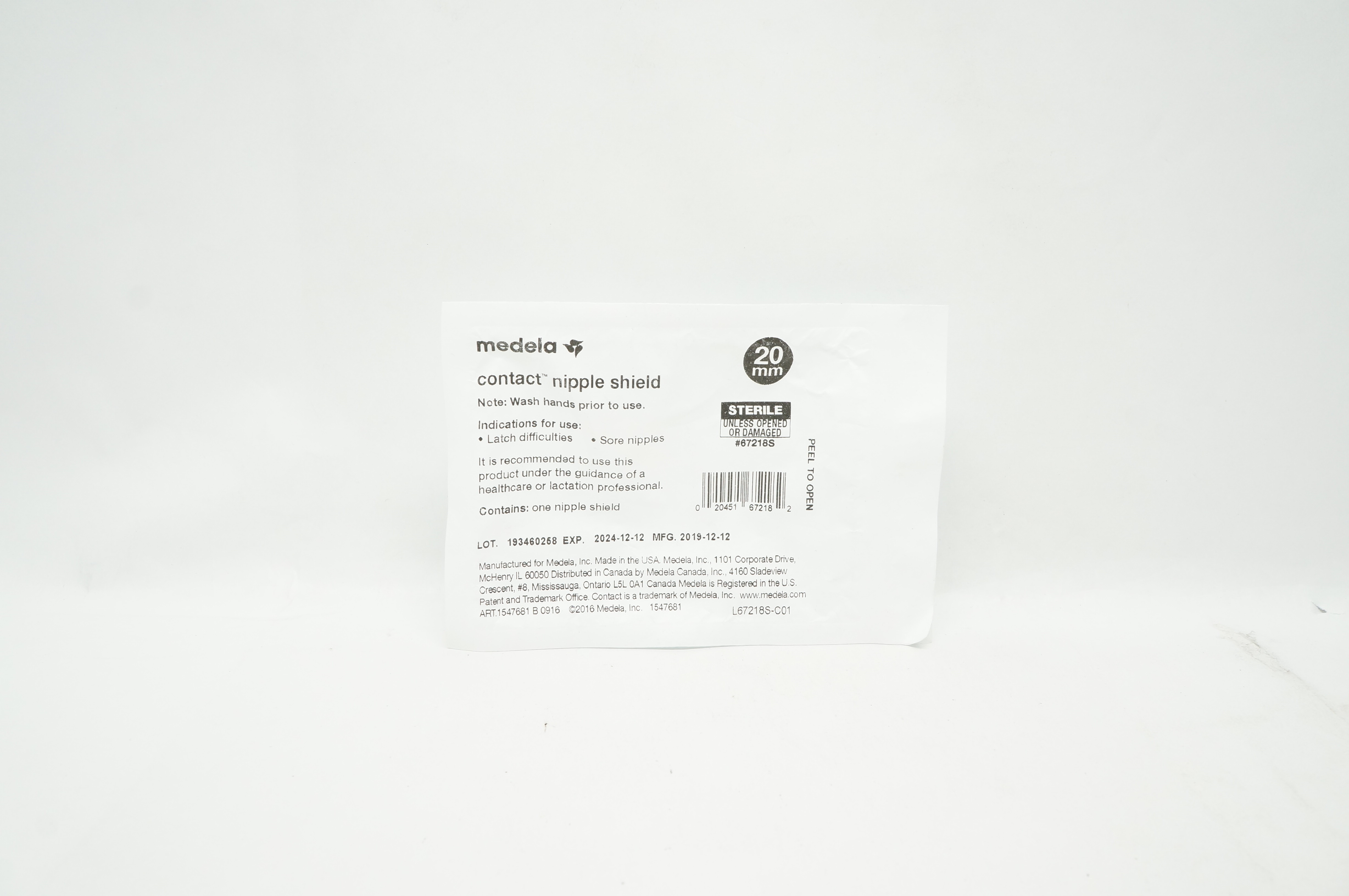 Medela 67218S Contact Nipple Shield 20mm