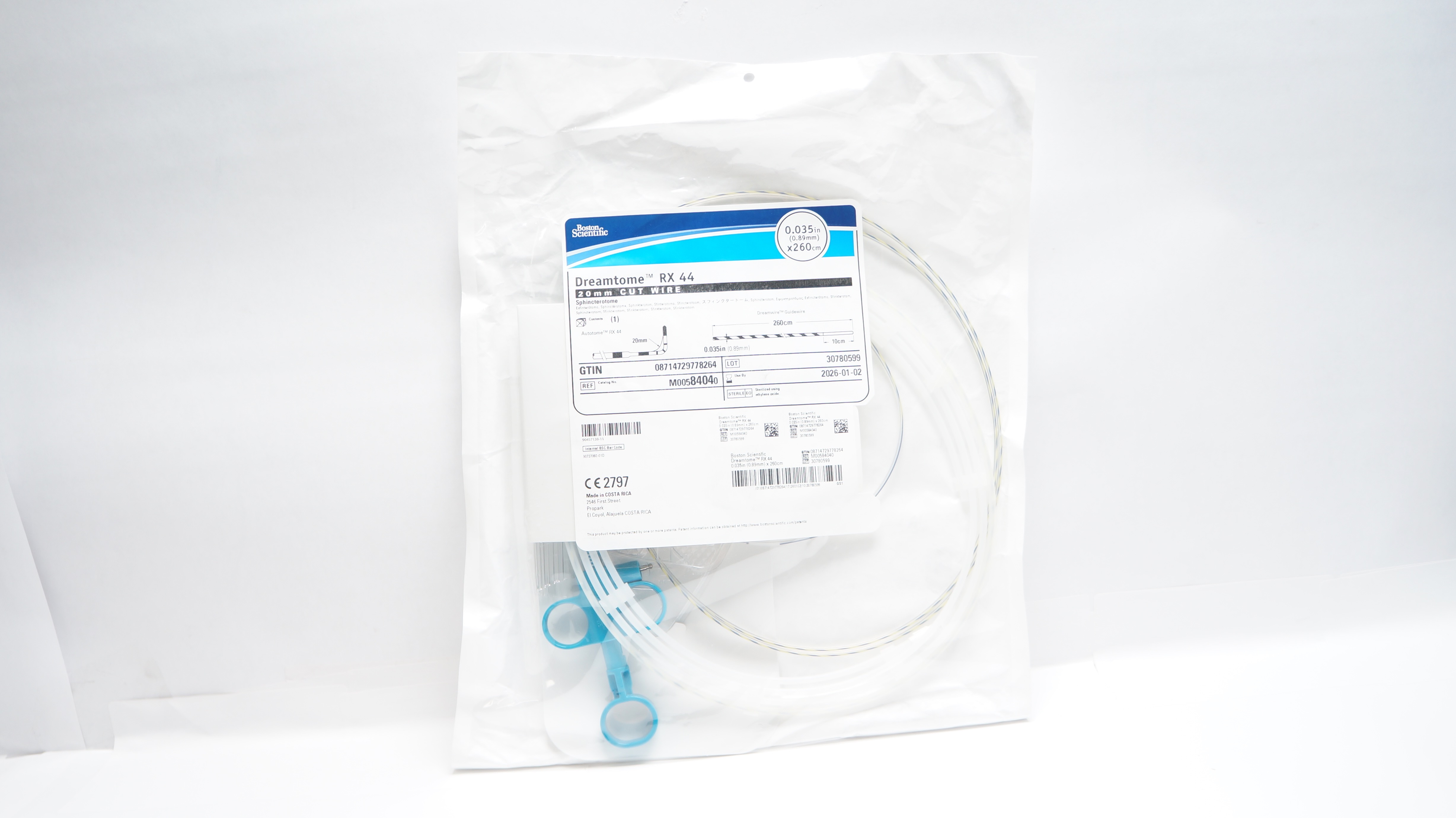 Boston Scientific M00584040 Dreamtome RX44 Sphincterotome 0.035inch x 260cm