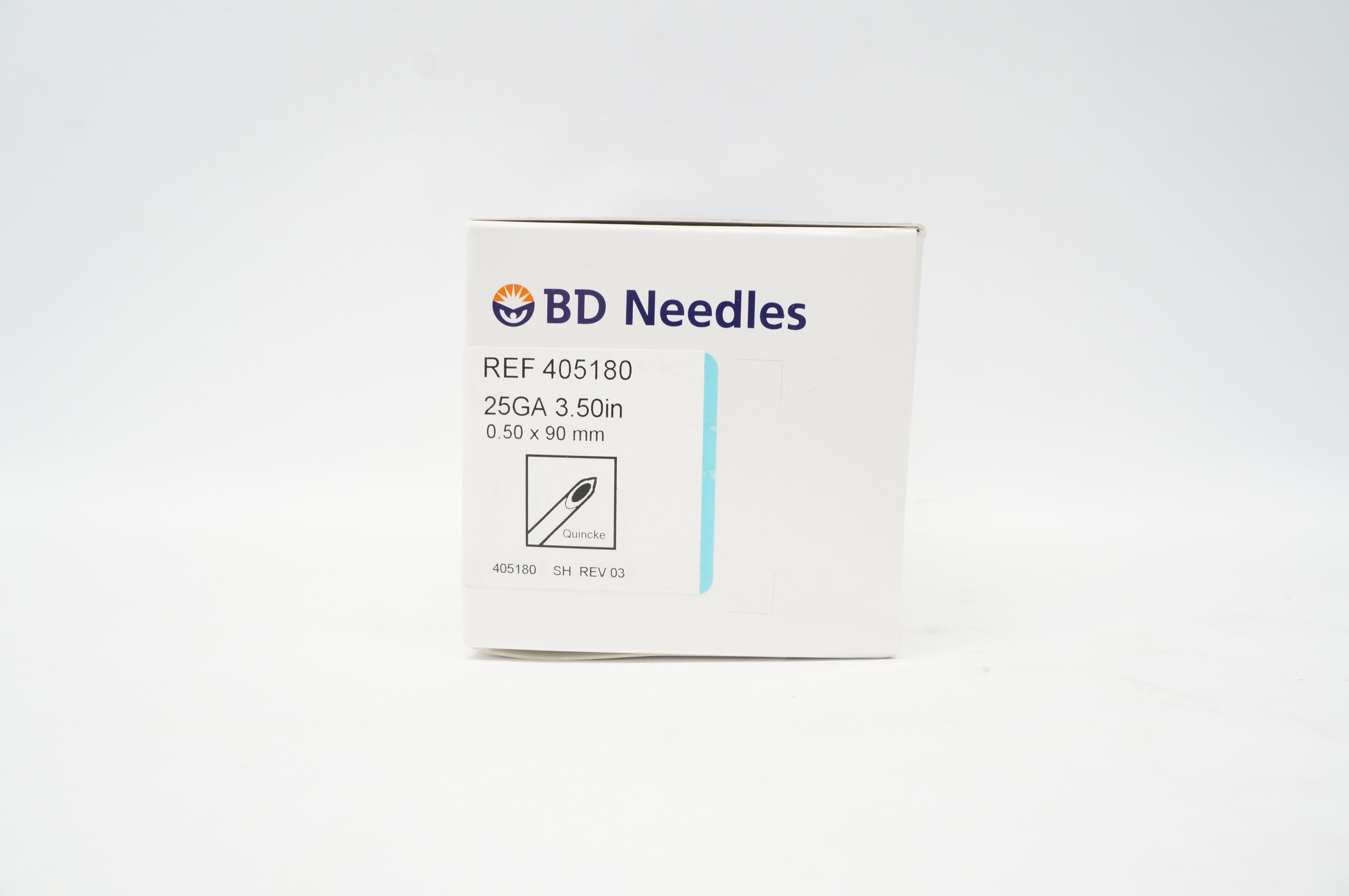 BD 405180 Spinal Ndle Quincke Type Point 25G x 3.50inch (x) - Box of 25