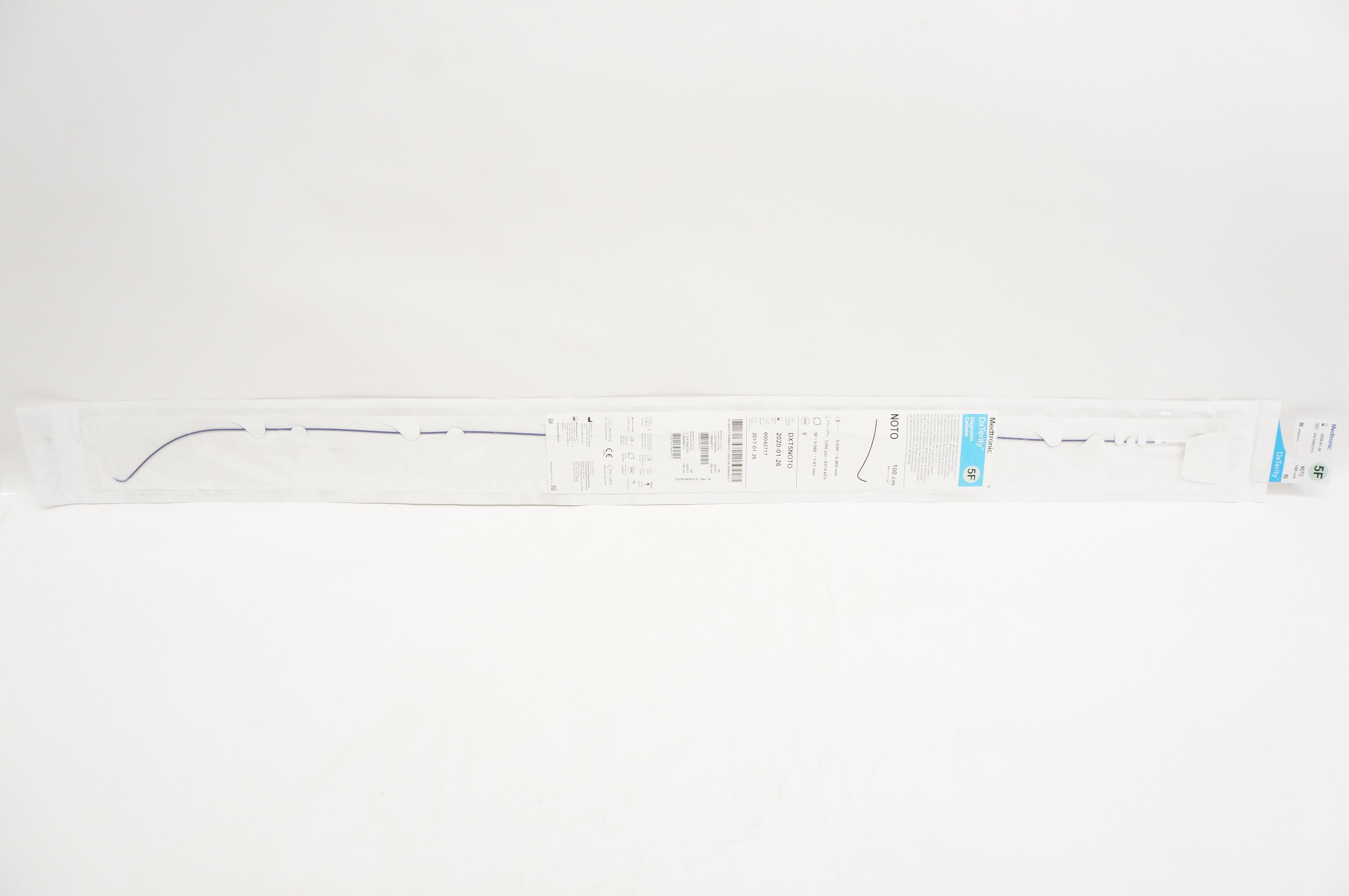 Medtronic DXT5NOTO DxTerity Diagnostic Cath. NOTO 5F x 100cm x 0.038inch (x)