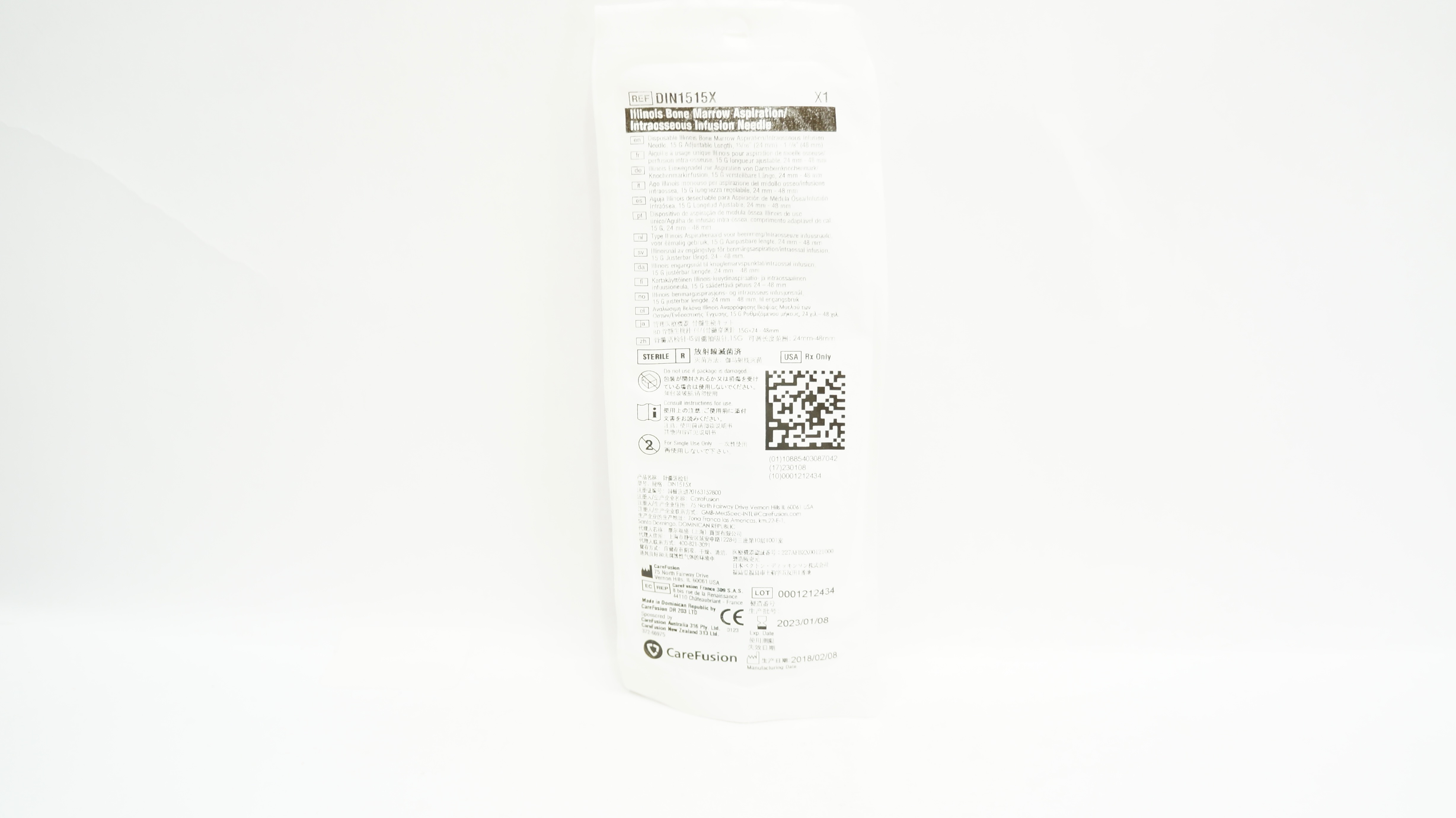 CareFusion DIN1515X Illinois Bone Marrow Aspiration Infusion Ndle 15G (x)