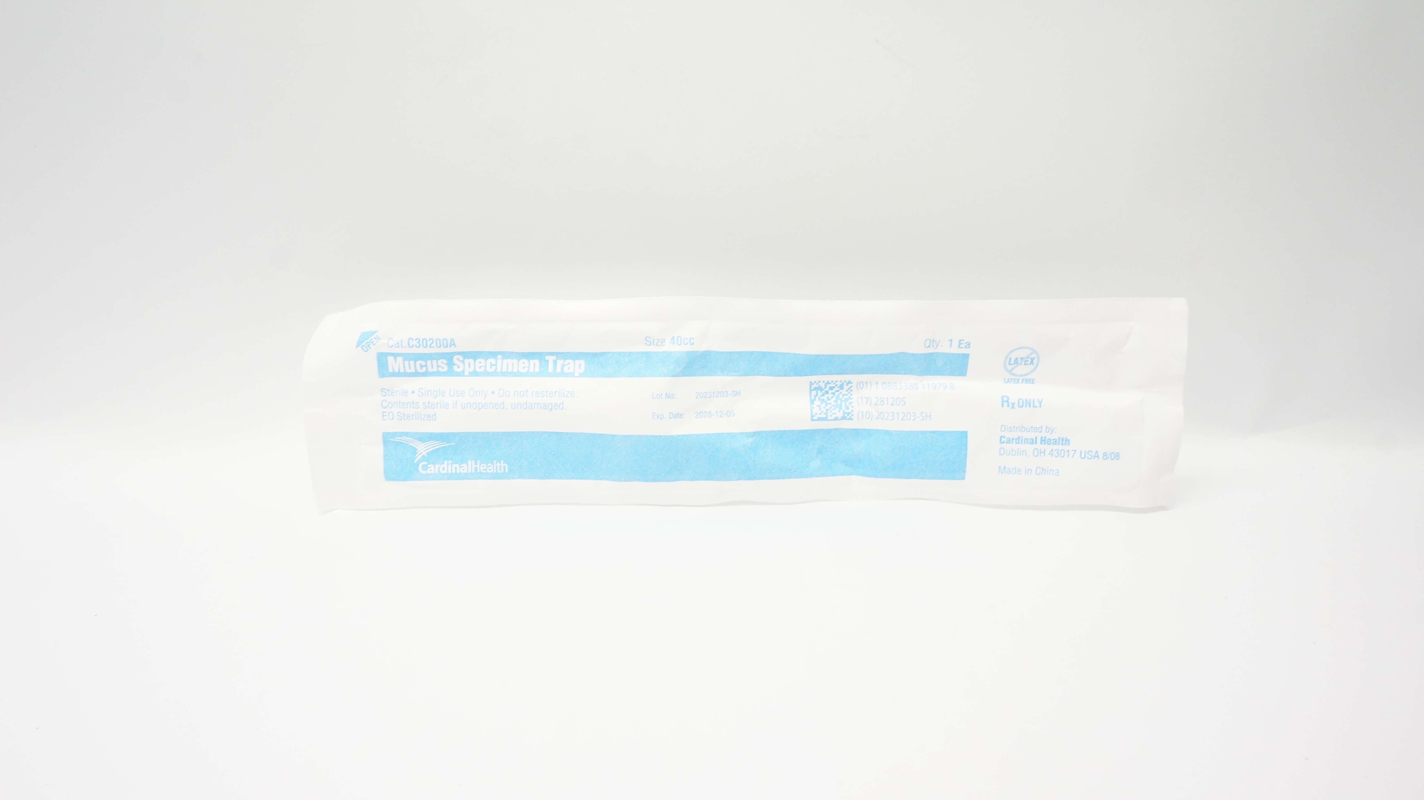 Cardinal Health C30200A Mucus Specimen Trap Size 40cc