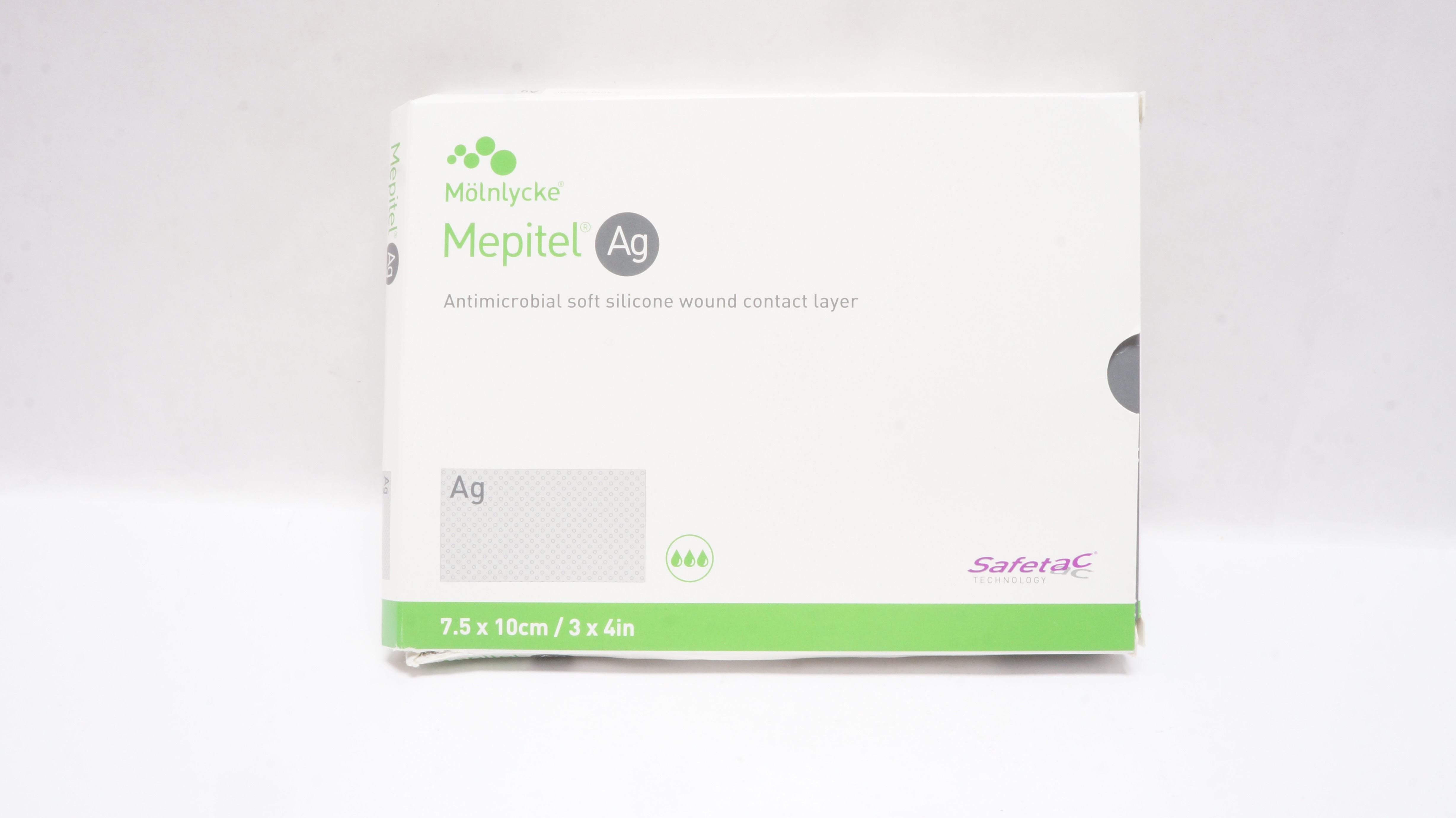 Mölnlycke 390790 Mepitel Ag Silicone Wound Contact Layer 3 x 4inch