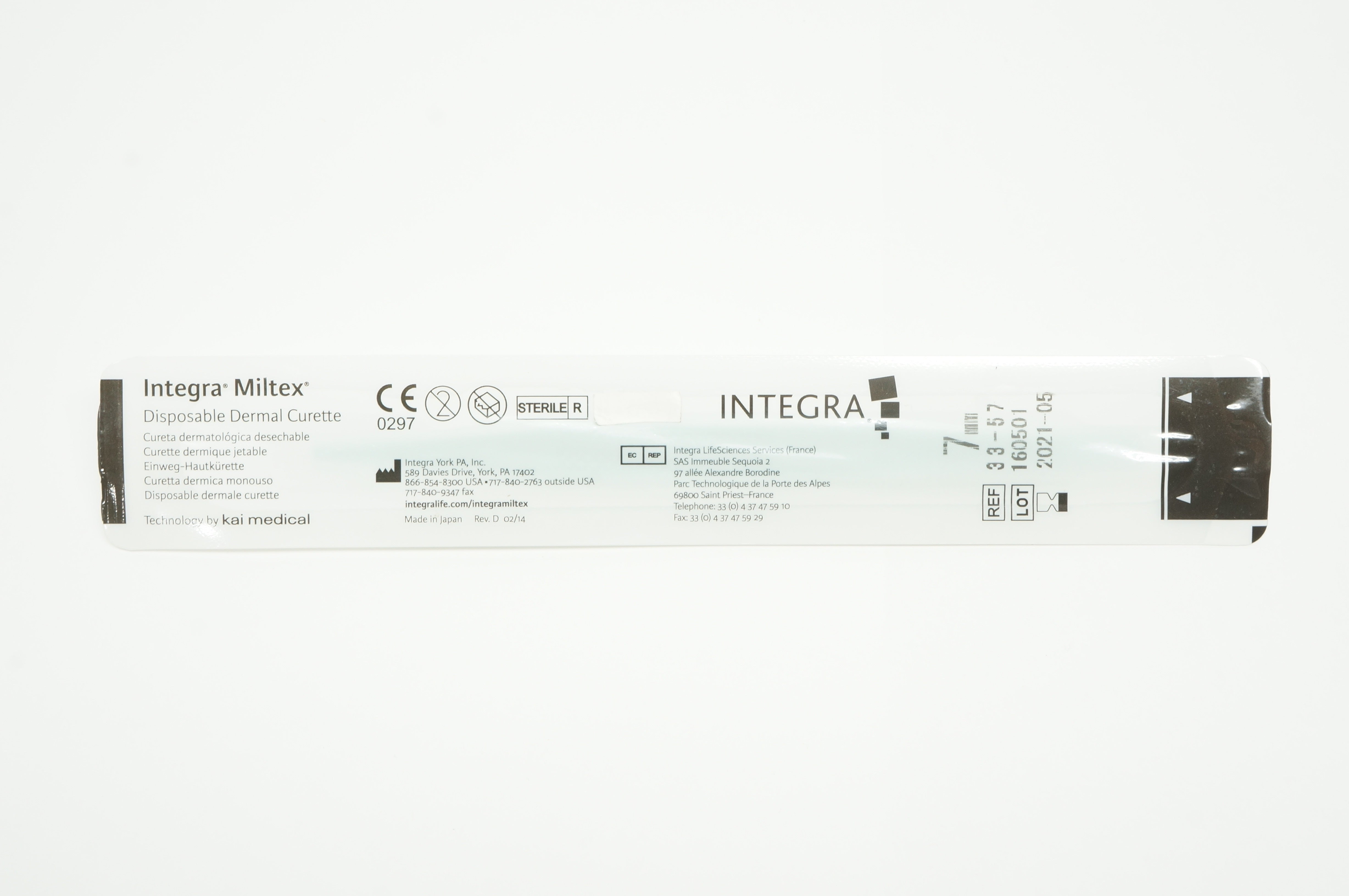 Integra 3357 Miltex Disposable Dermal Curette 7mm
