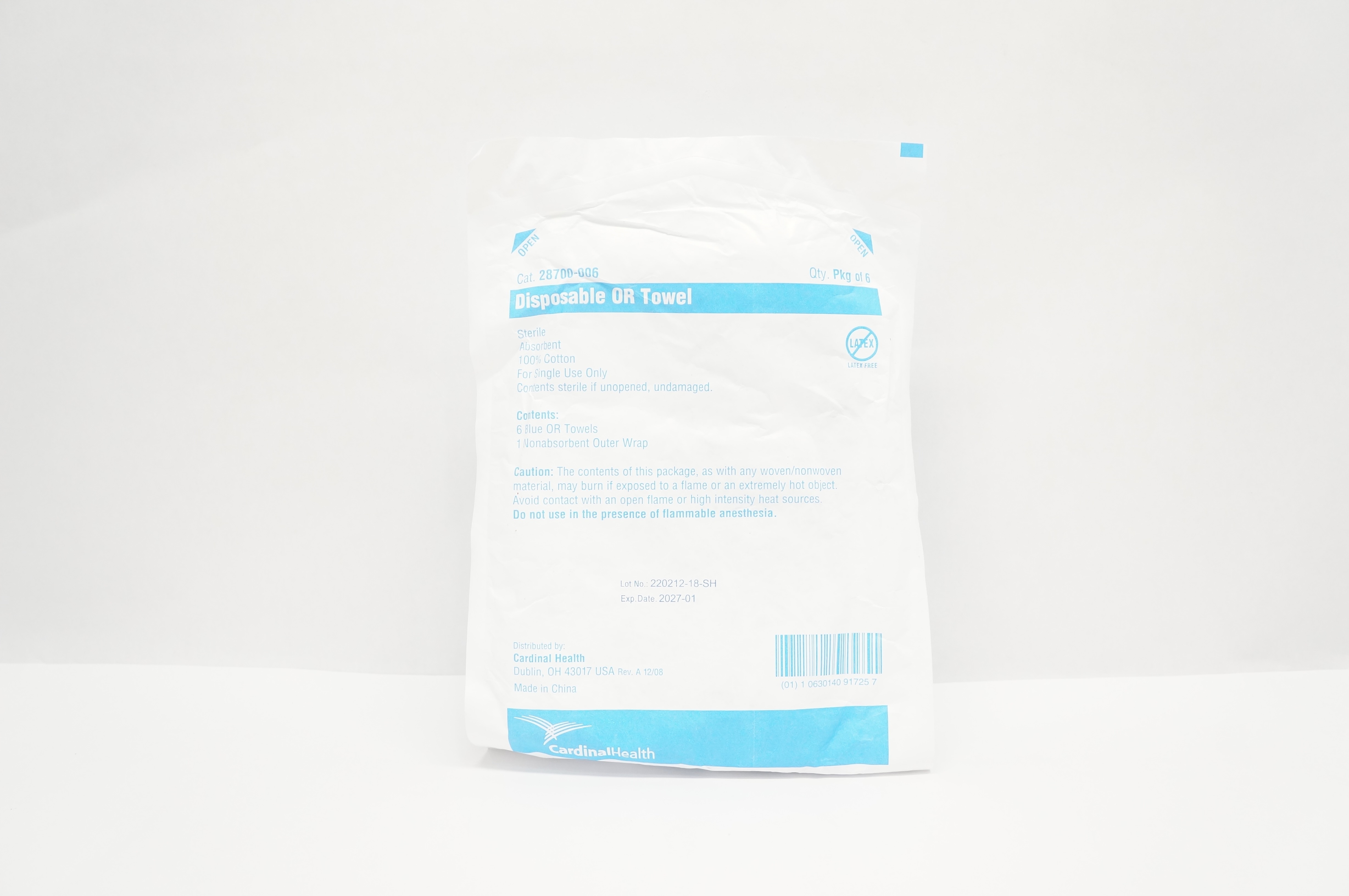 Cardinal Health 28700-006 Disposable OR Towel - Pack of 6