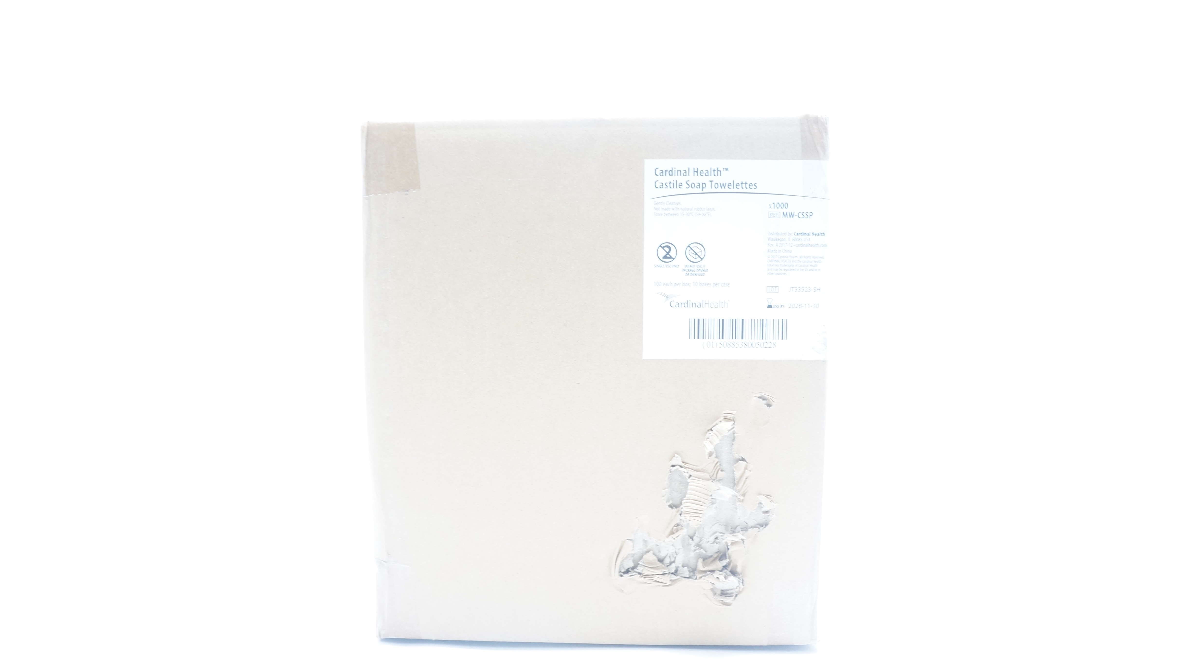 Cardinal Health MW-CSSP Castile Soap Towelette - Case of 1000